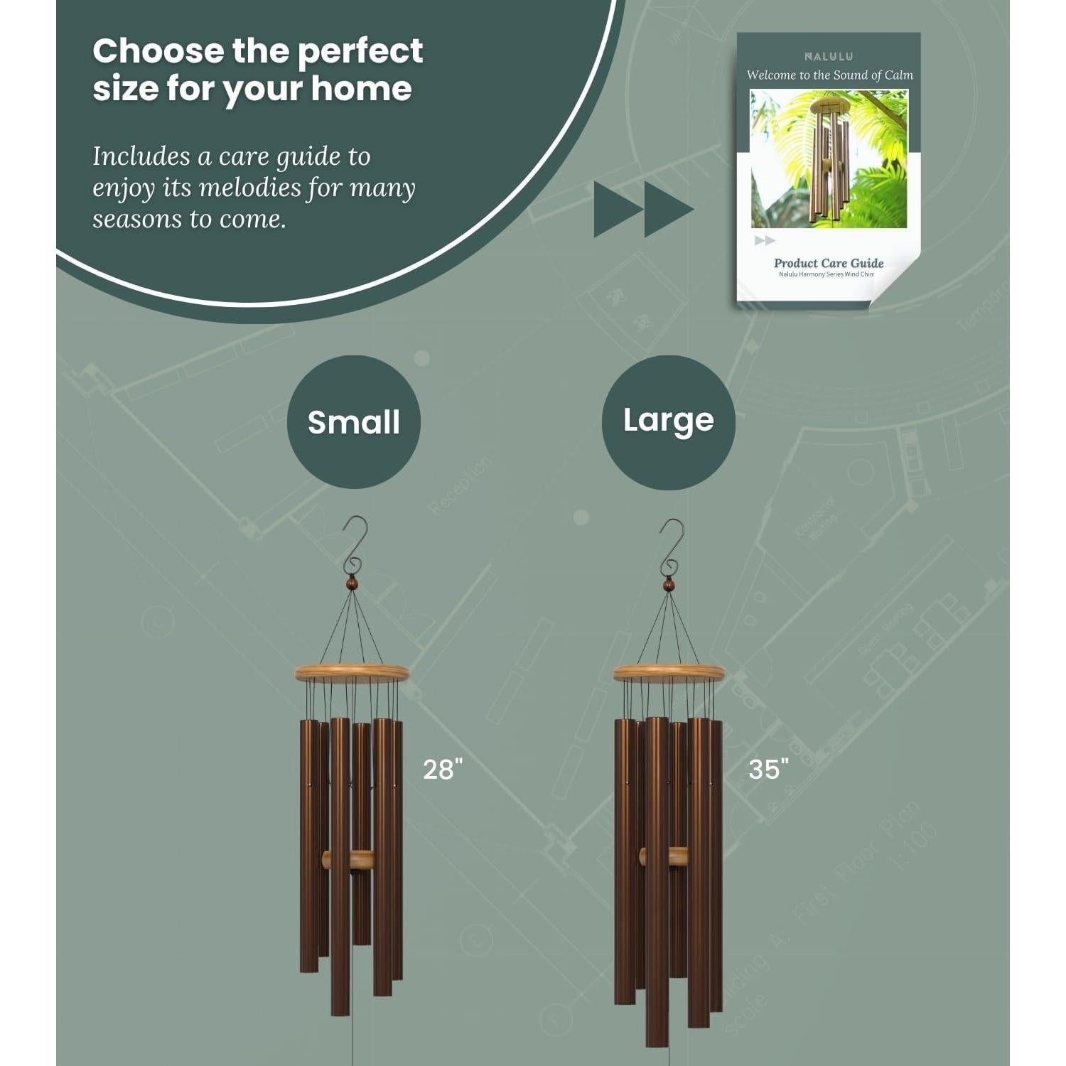 Campana de Viento Nalulu 71 cm Marrón Aluminio Exterior