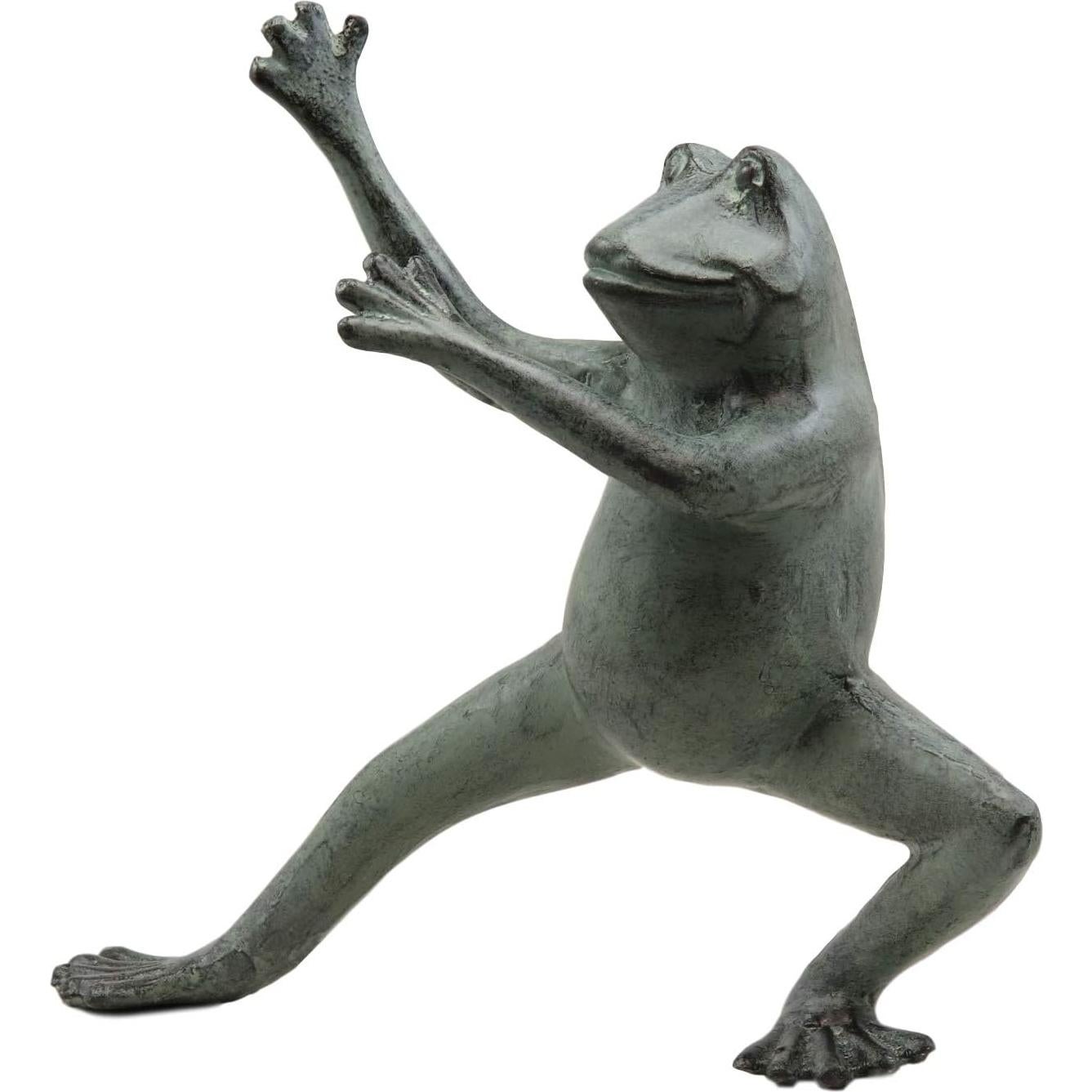 Estatua de Jardín Rana Tai Chi Kung Fu Ebros Gift 20.96 cm