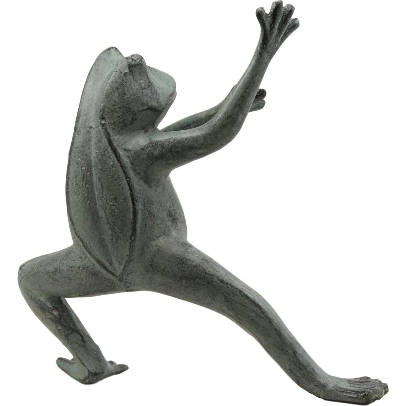 Estatua de Jardín Rana Tai Chi Kung Fu Ebros Gift 20.96 cm