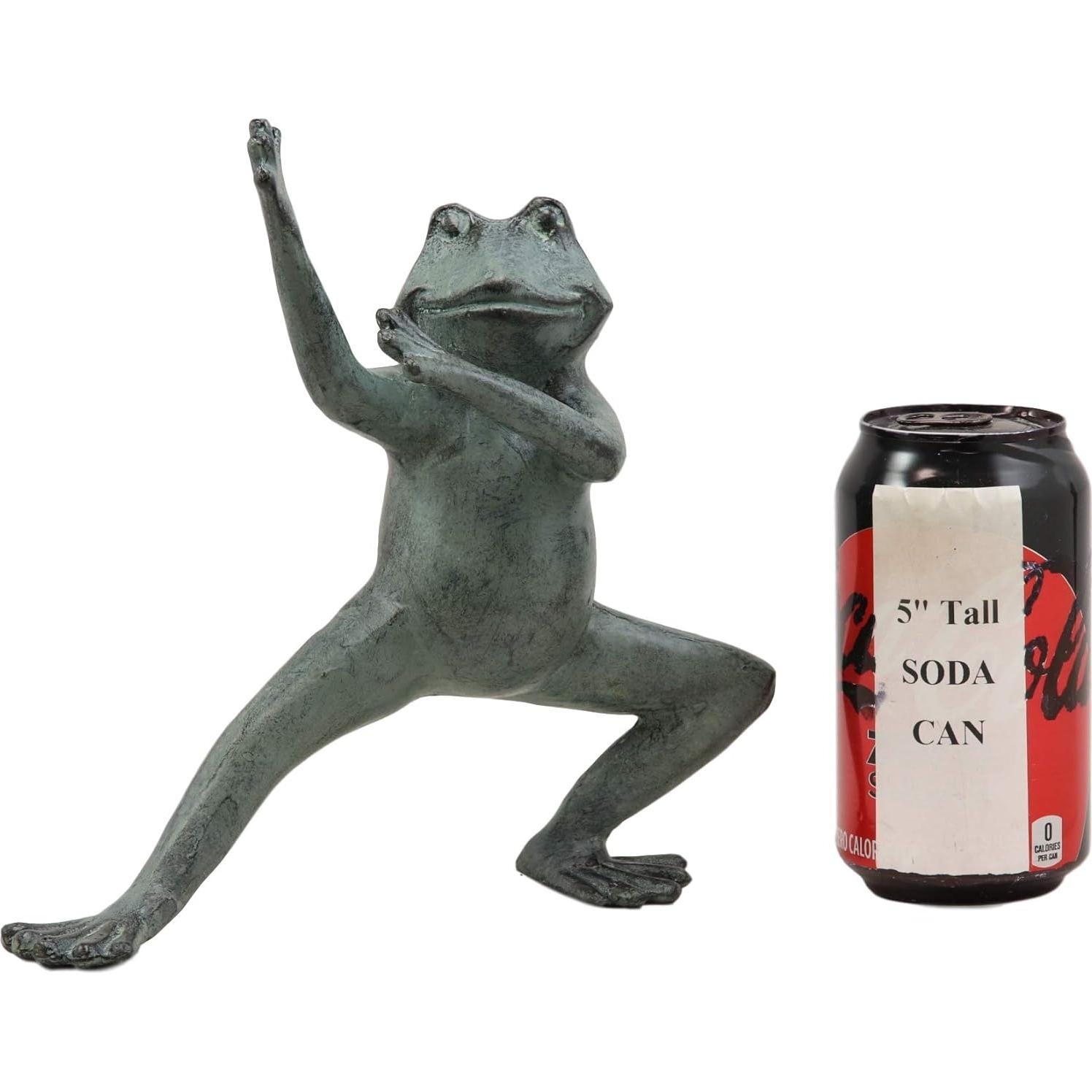 Estatua de Jardín Rana Tai Chi Kung Fu Ebros Gift 20.96 cm