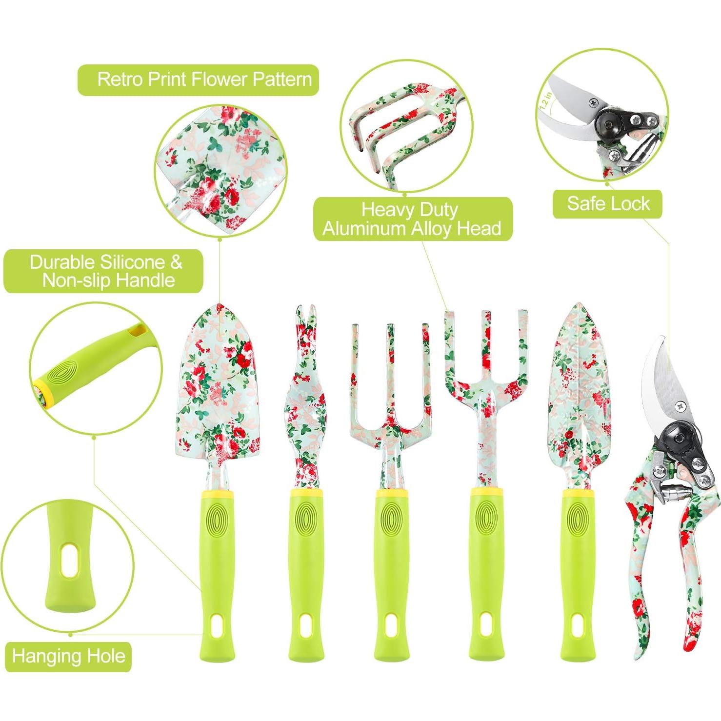 Juego de Herramientas de Jardinería SUKKI 13 Piezas Aluminio