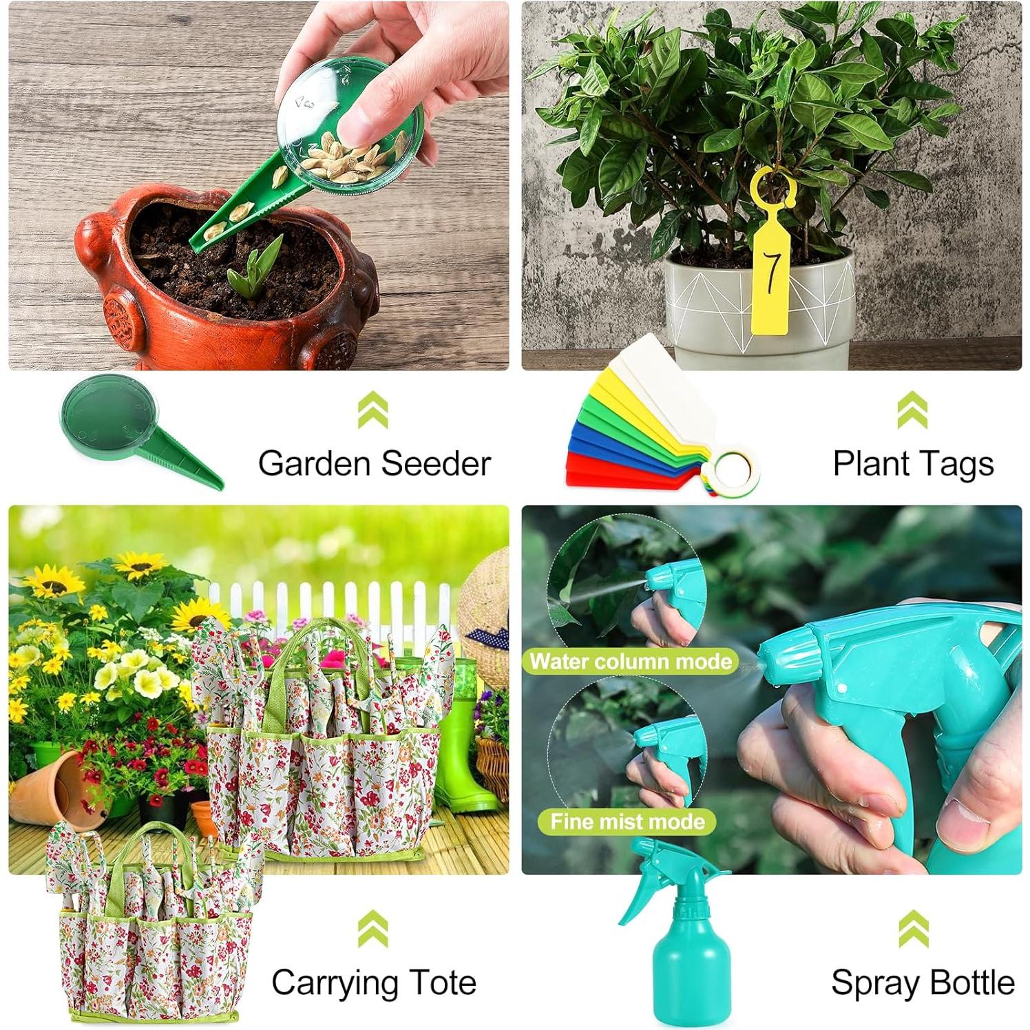 Juego de Herramientas de Jardinería VANOW 6 PZS Aluminio Floral