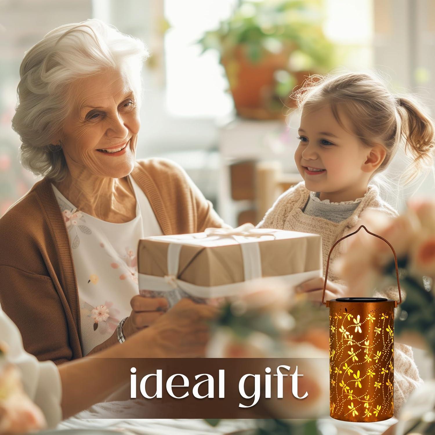 Farol Solar Colgante DIBIEECN Libélula LED Jardín 18cm