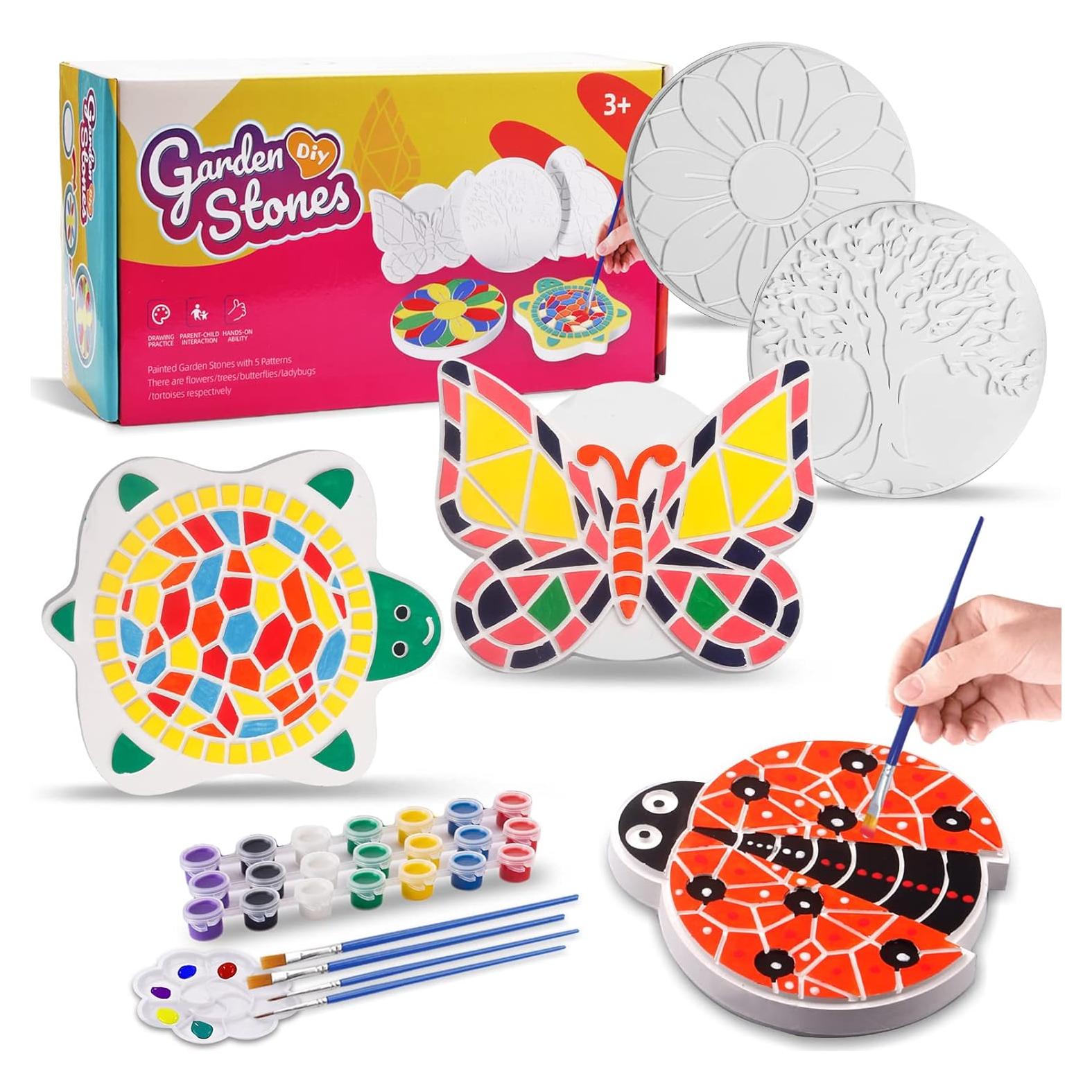 Kit de Pintura de Piedras de Jardín Weilim 5-Pack para Niños