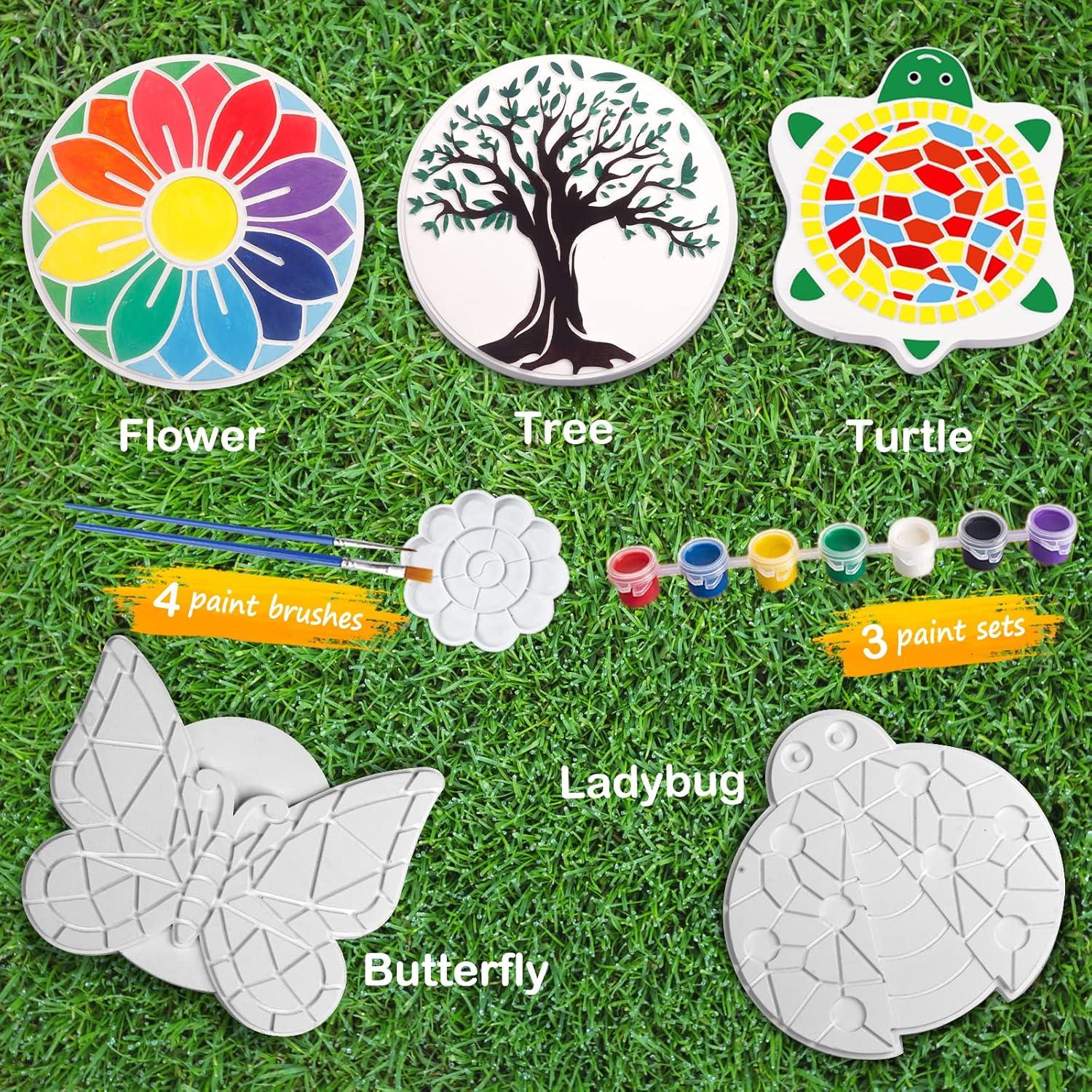 Kit de Pintura de Piedras de Jardín Weilim 5-Pack para Niños