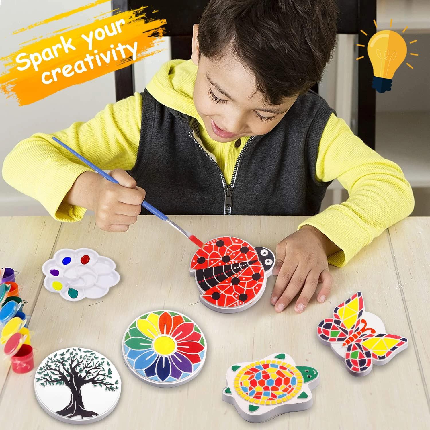 Kit de Pintura de Piedras de Jardín Weilim 5-Pack para Niños