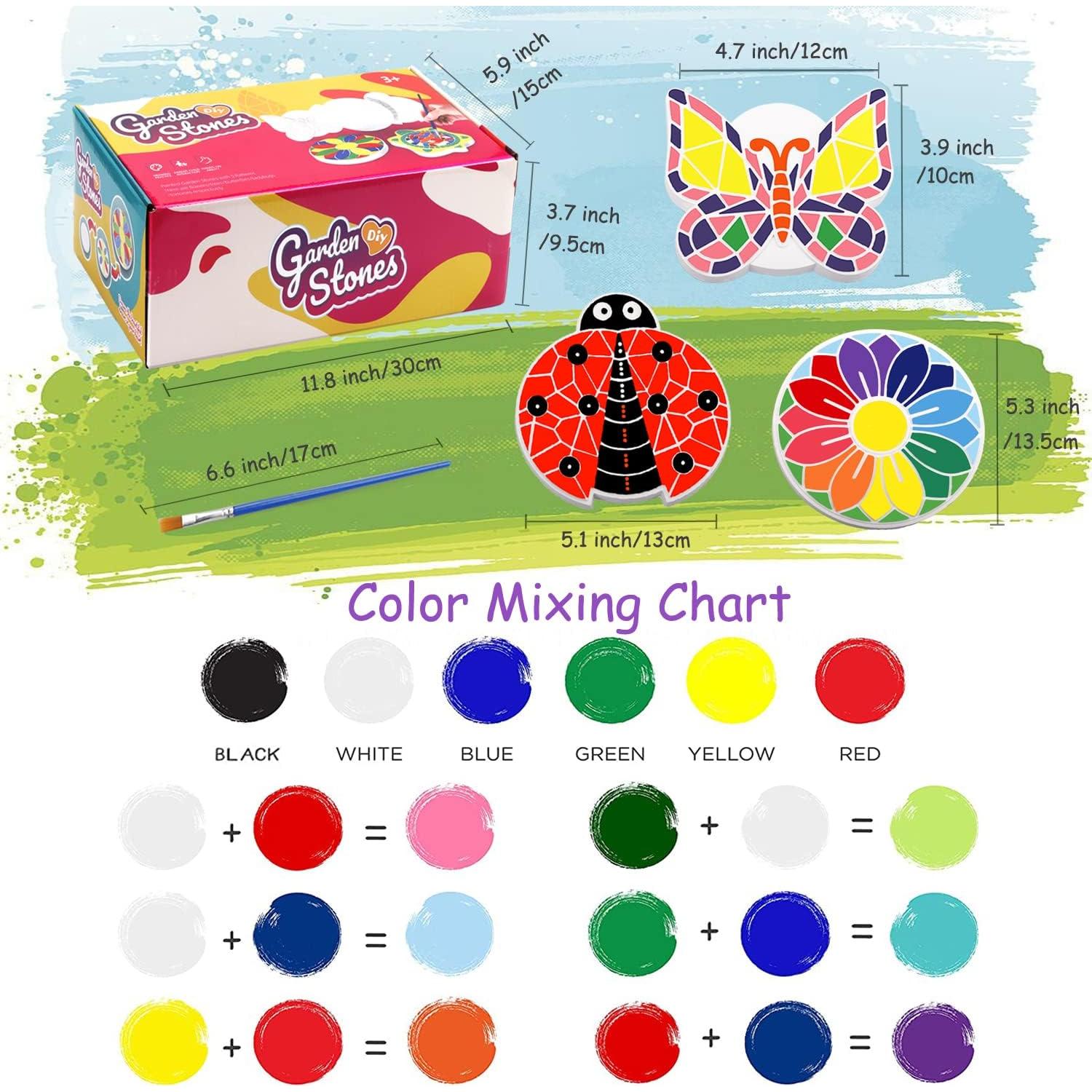 Kit de Pintura de Piedras de Jardín Weilim 5-Pack para Niños