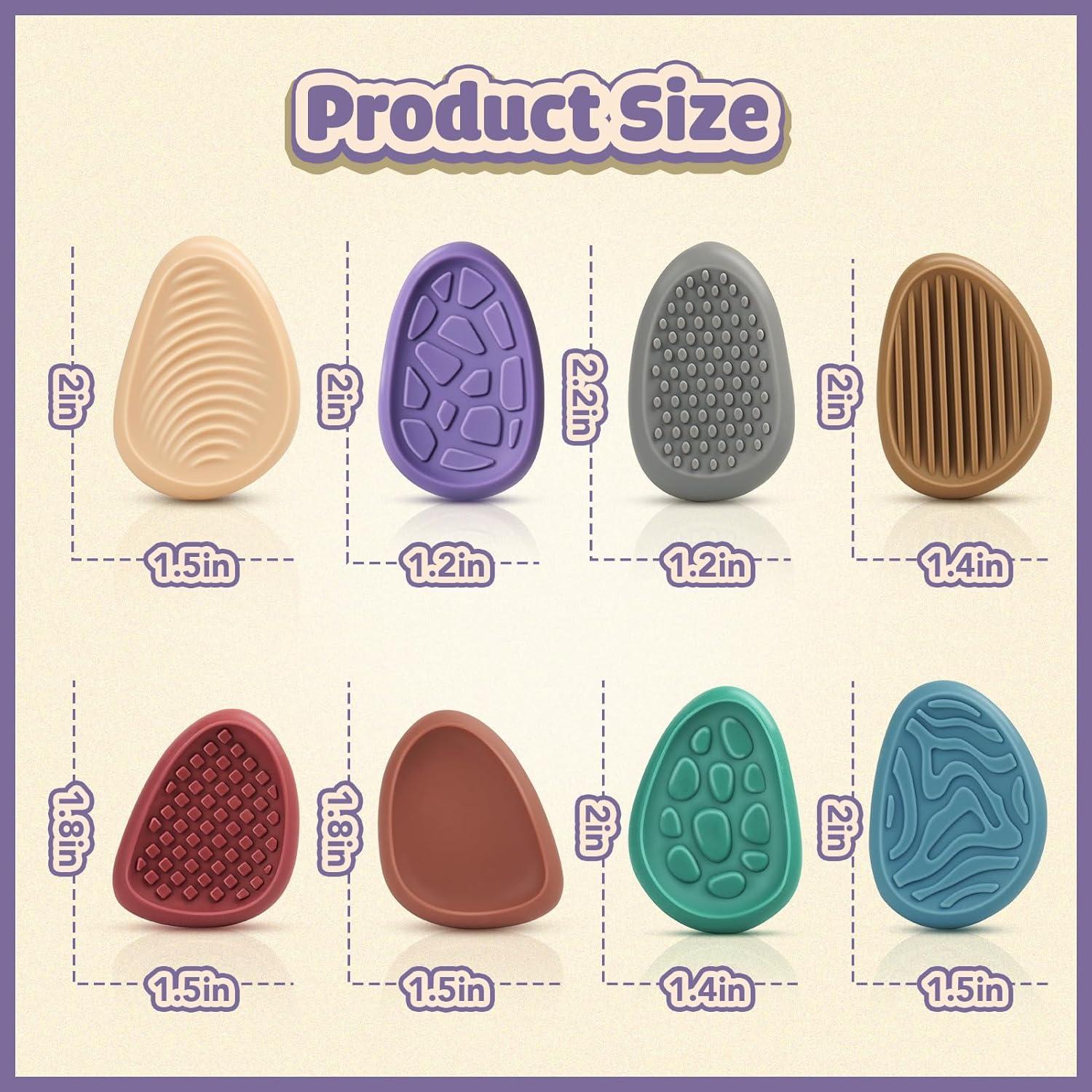 Juguetes Antiestrés KLT - 8 Piedras Sensoriales Calmantes