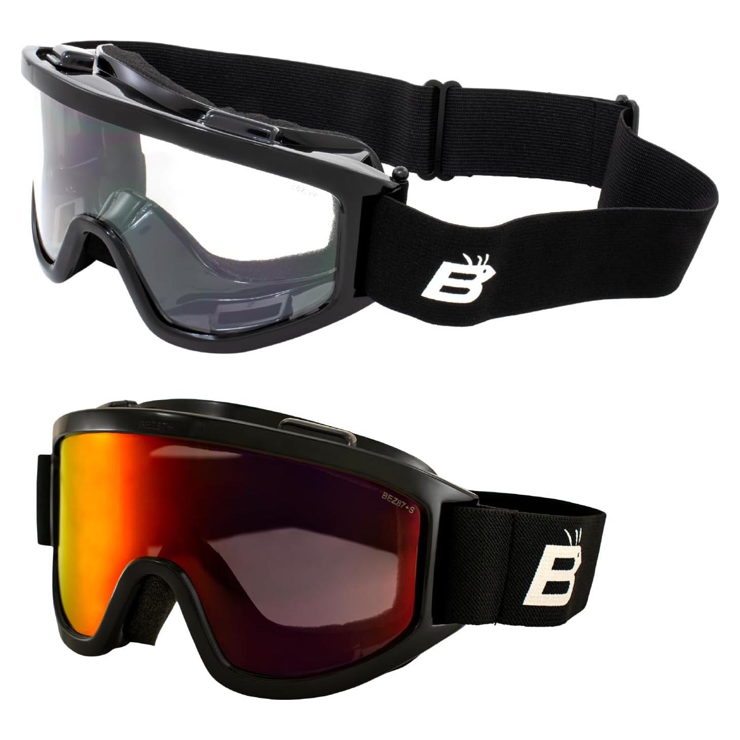 Gafas de Motocicleta Birdz Vulture ANSI Z87.1 con Lentes Espejo