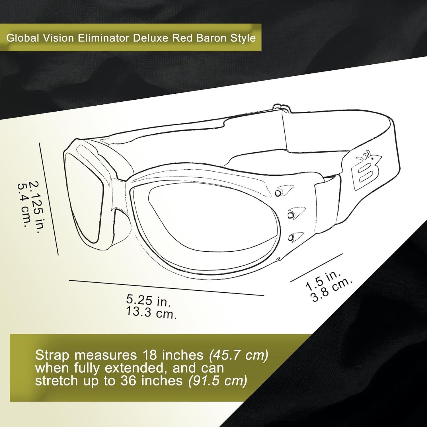 Gafas de Motocicleta Global Vision Eliminator Deluxe 2-Pack