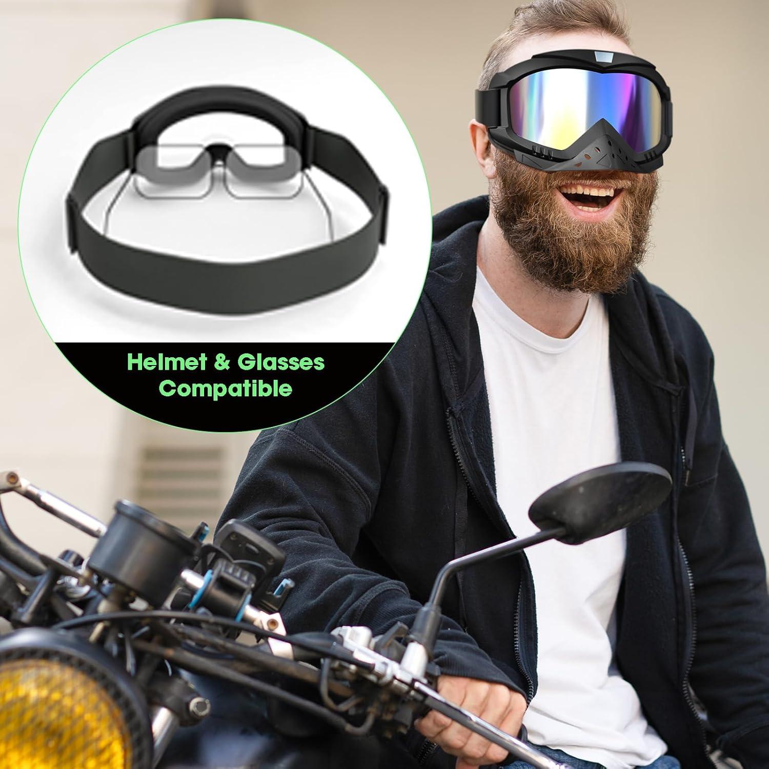 Gafas de Motocicleta Dizywiee con Lentes Antivaho y Ajustables