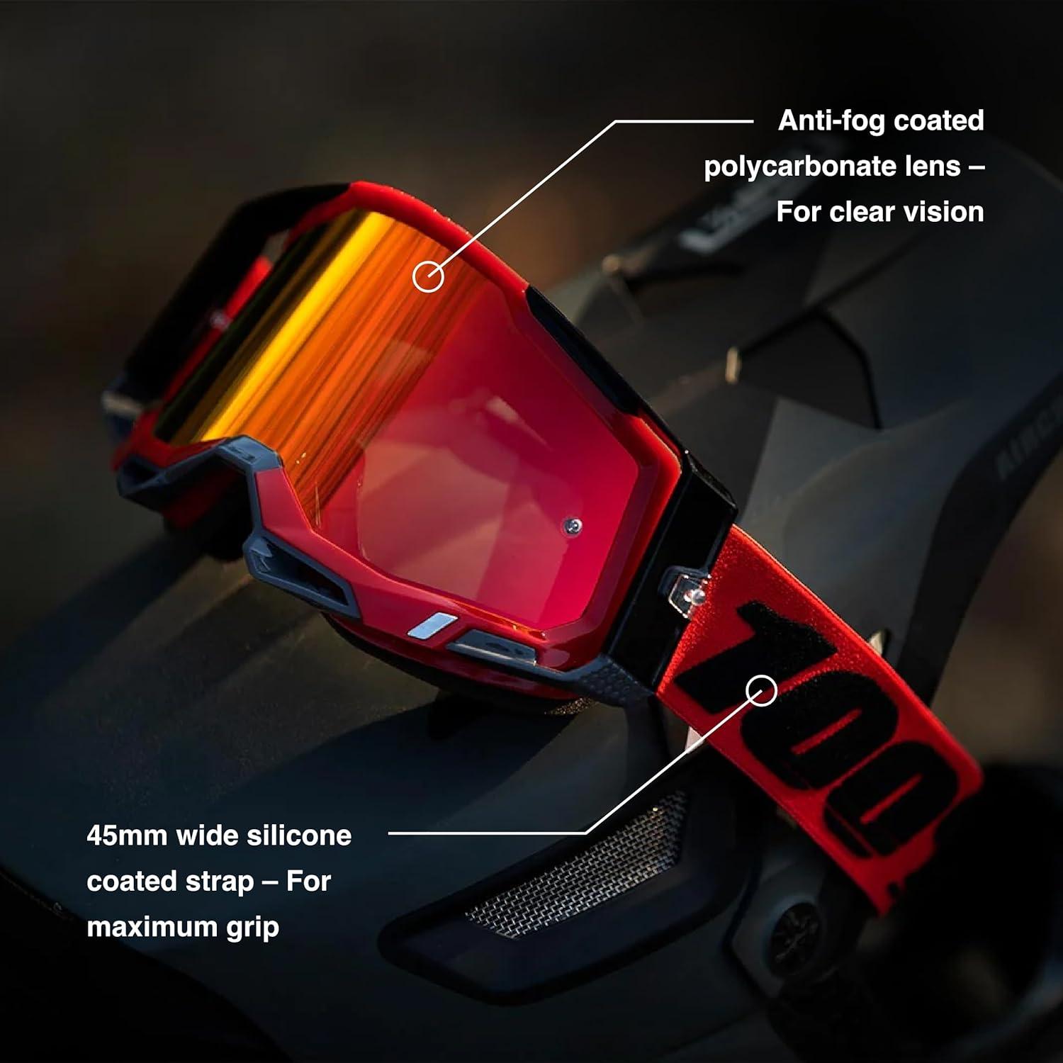 Gafas de Motocross 100% Accuri 2 Lente Roja Espejo