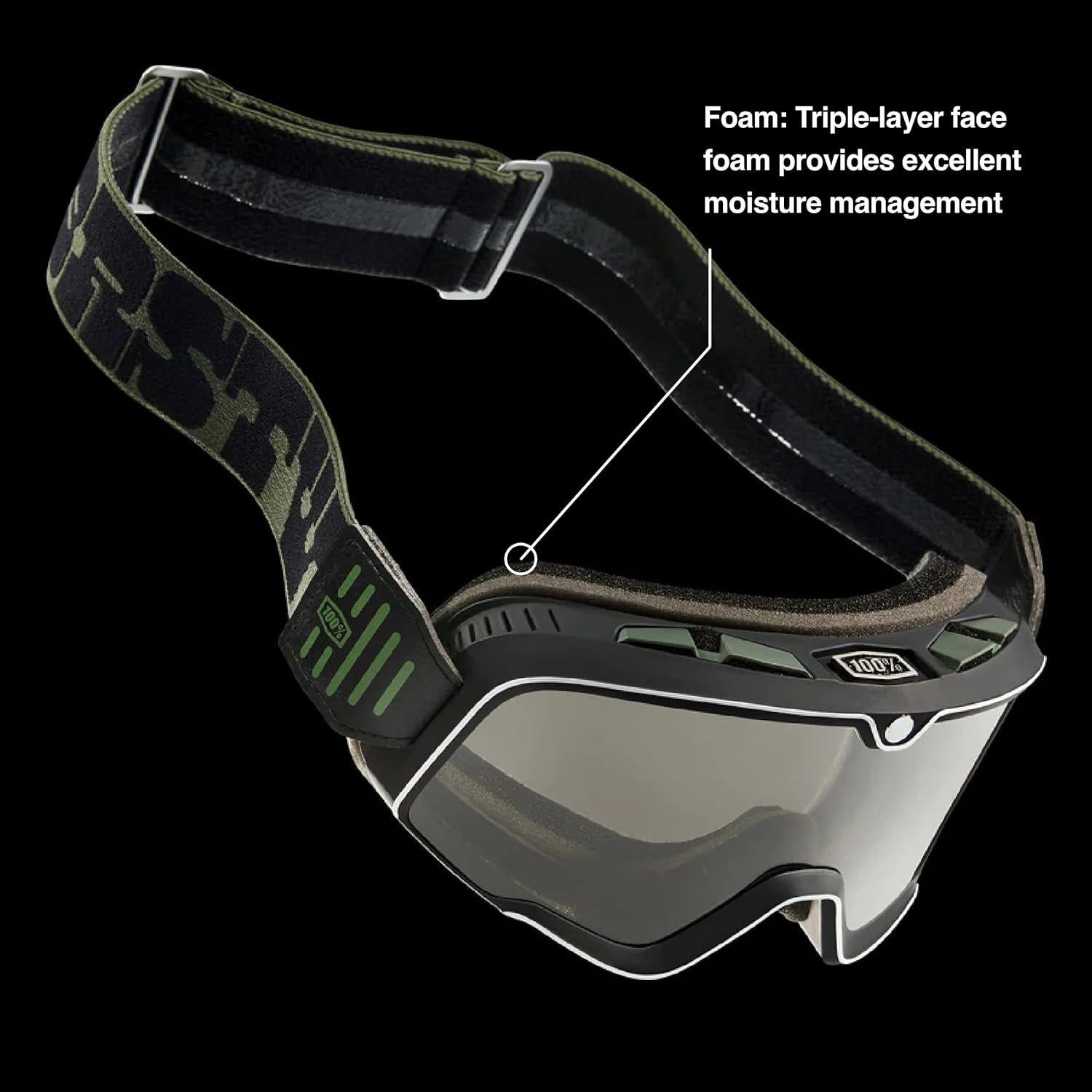 Gafas deportivas 100% BARSTOW anti-vaho policarbonato dorado