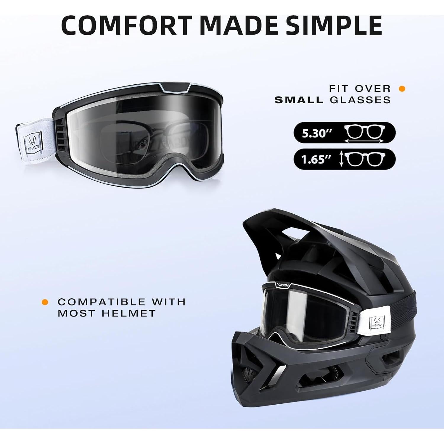 Gafas de Motocicleta VOZAPOW Pamx5-03 Fotoquímicas Antivaho