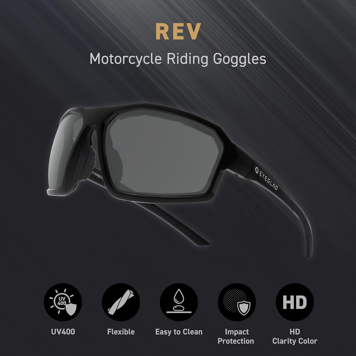 Gafas de Motocicleta EYEGLAD REV Z87+ UV400 Alto Contraste