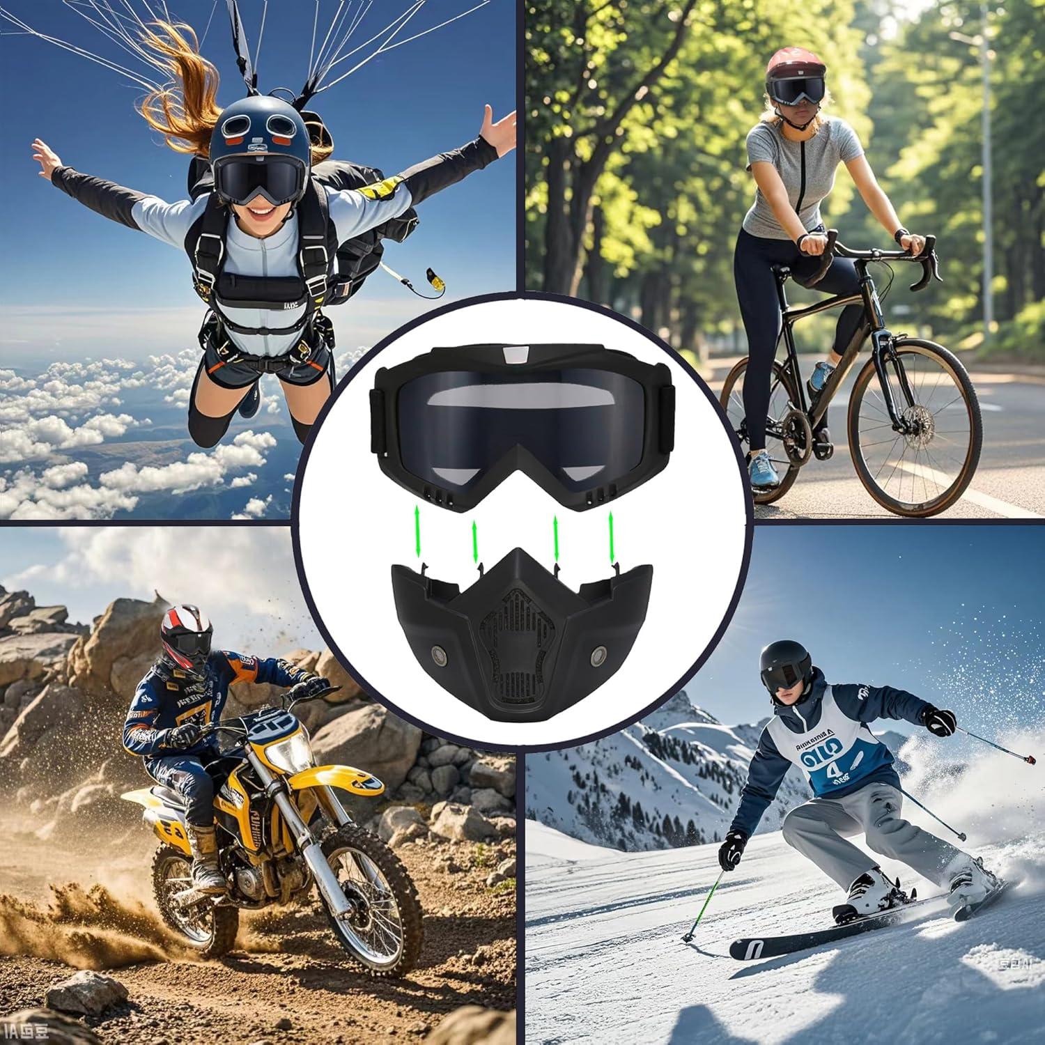 Máscara Facial Completa PLOOTA para Motocicleta y ATV