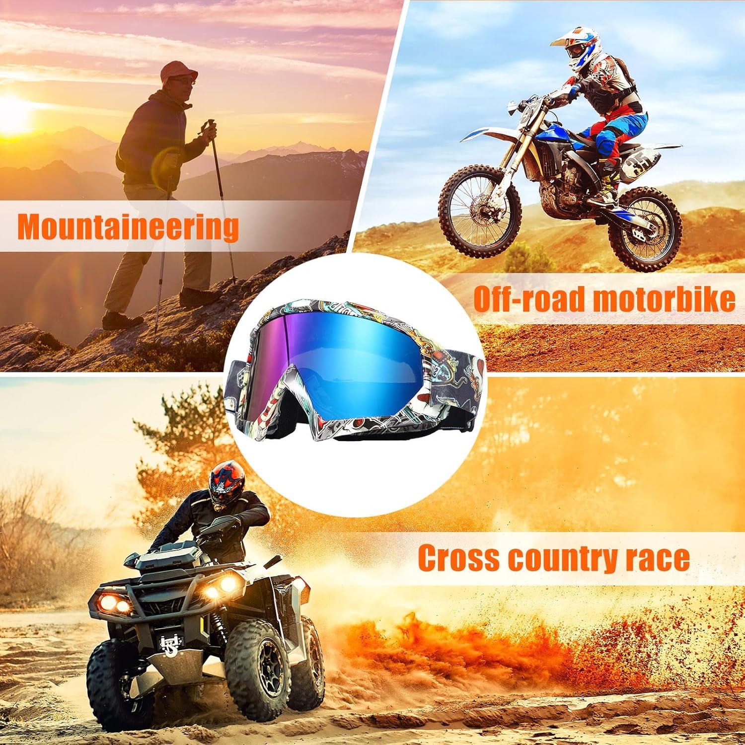 Gafas de Motocross Antivaho Fiada - 2 Pcs Unisex Clásico