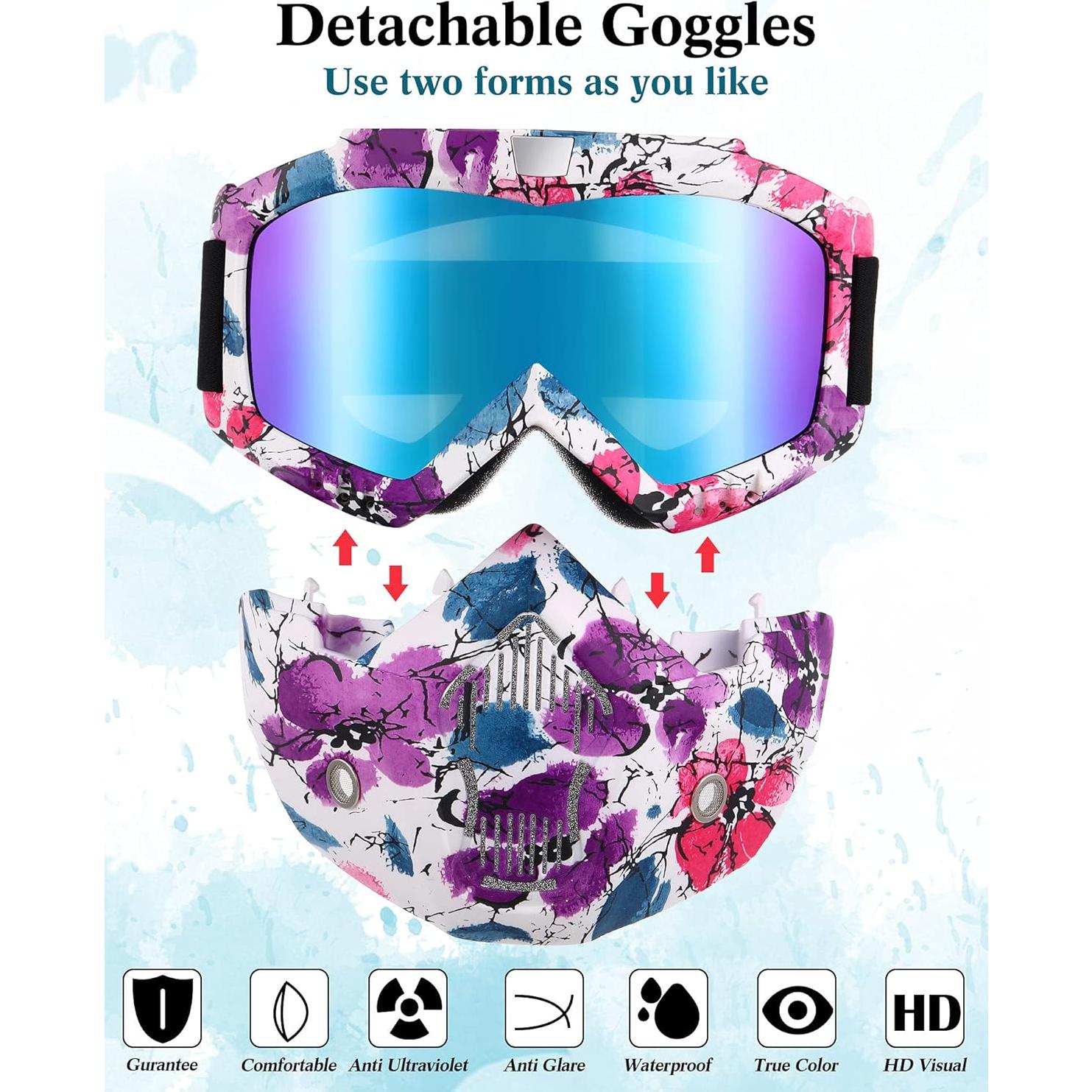 Gafas de Motocicleta Desmontables Frienda - Protección Facial