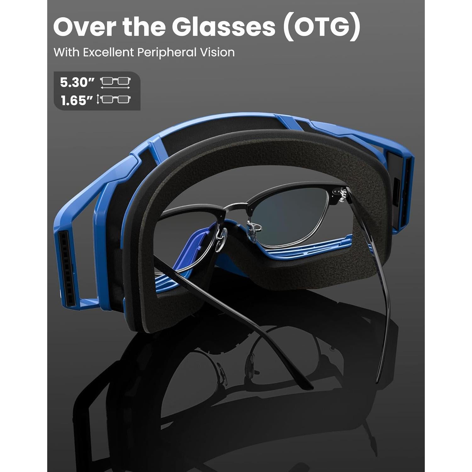 Gafas de Moto OutdoorMaster Mustang OTG Lente Claro Unisex