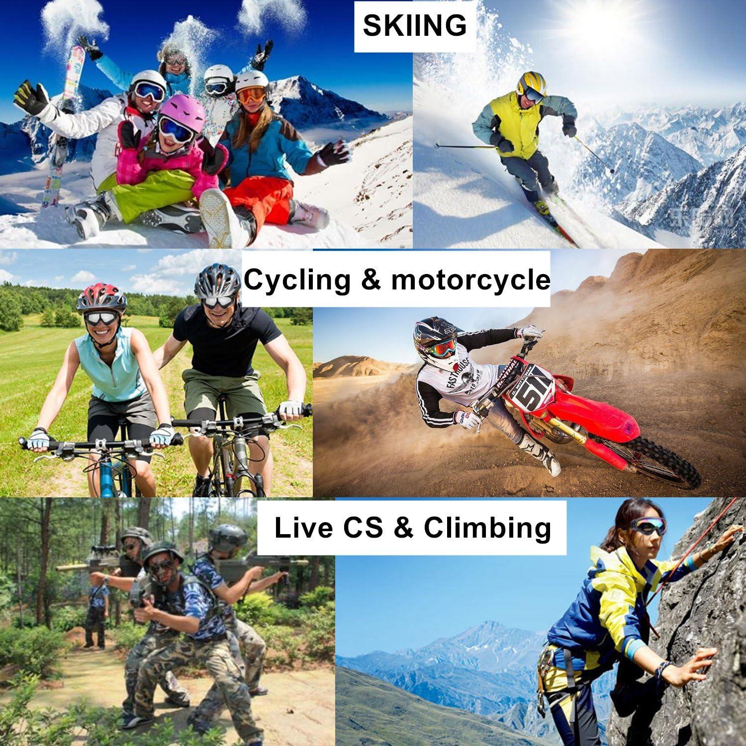 Gafas de esquí LJDJ - Paquete de 4 lentes coloridos