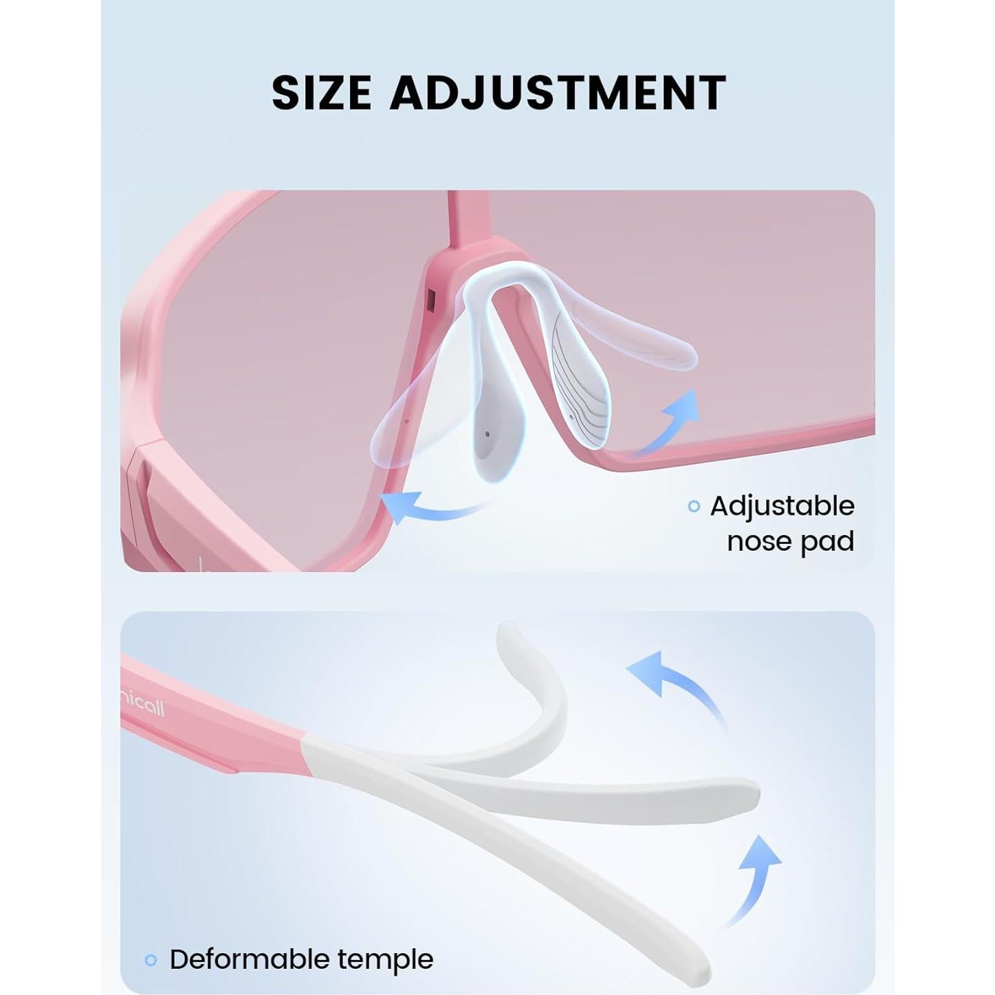 Gafas de Sol Deportivas Lamicall XL Polarizadas UV400 Rosa
