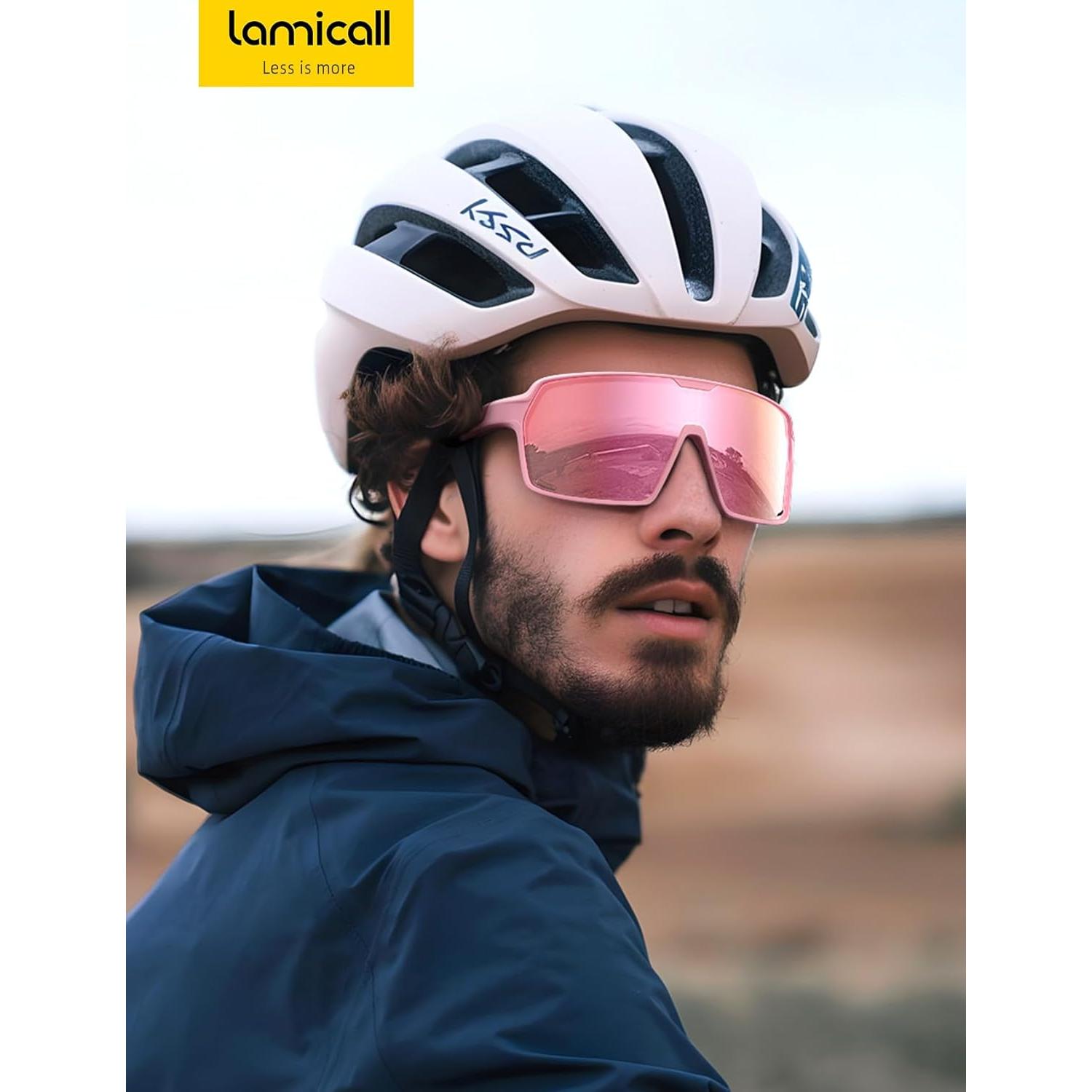 Gafas de Sol Deportivas Lamicall XL Polarizadas UV400 Rosa