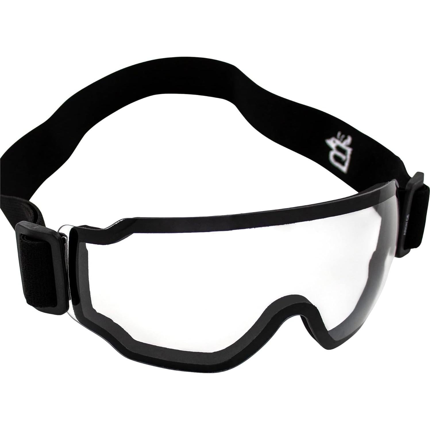 Birdz Eyewear Arch Safety Sky Diving Motorcycle Goggles for Men & Women ANSI Z78.1+ 2 Pairs Clear and Smoke Lenses