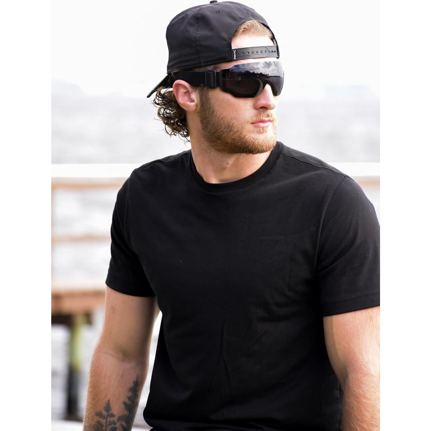 Birdz Eyewear Arch Safety Sky Diving Motorcycle Goggles for Men & Women ANSI Z78.1+ 2 Pairs Clear and Smoke Lenses