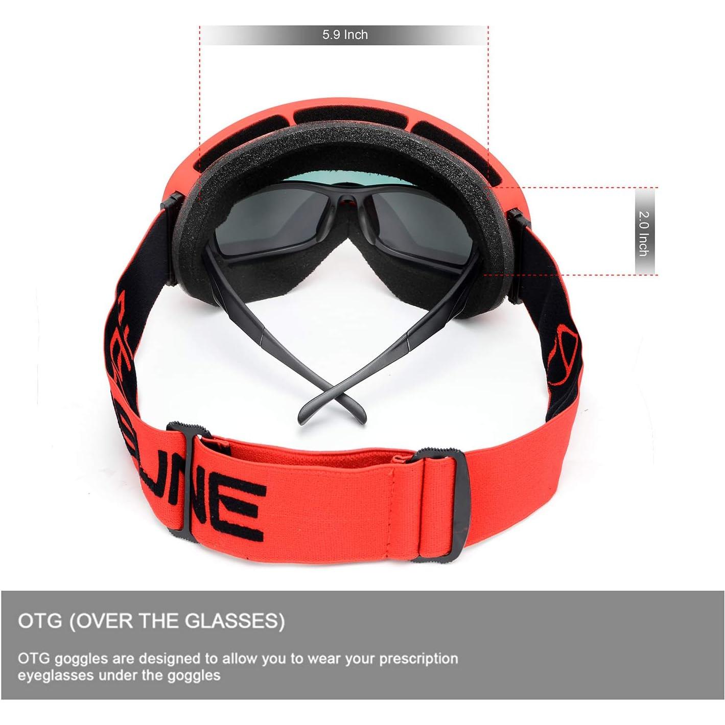 Gafas de Esquí SPOSUNE UV400 Antivaho para Hombres y Mujeres