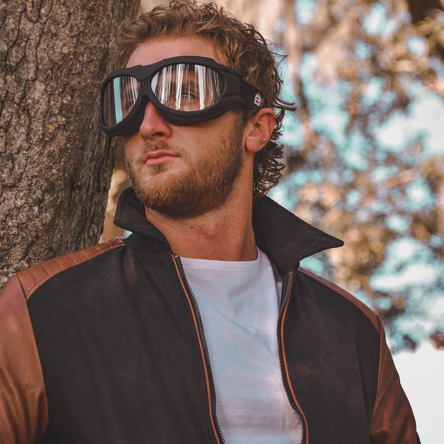 Gafas de Motocicleta Acolchadas Birdz Buitre - Lentes Claras