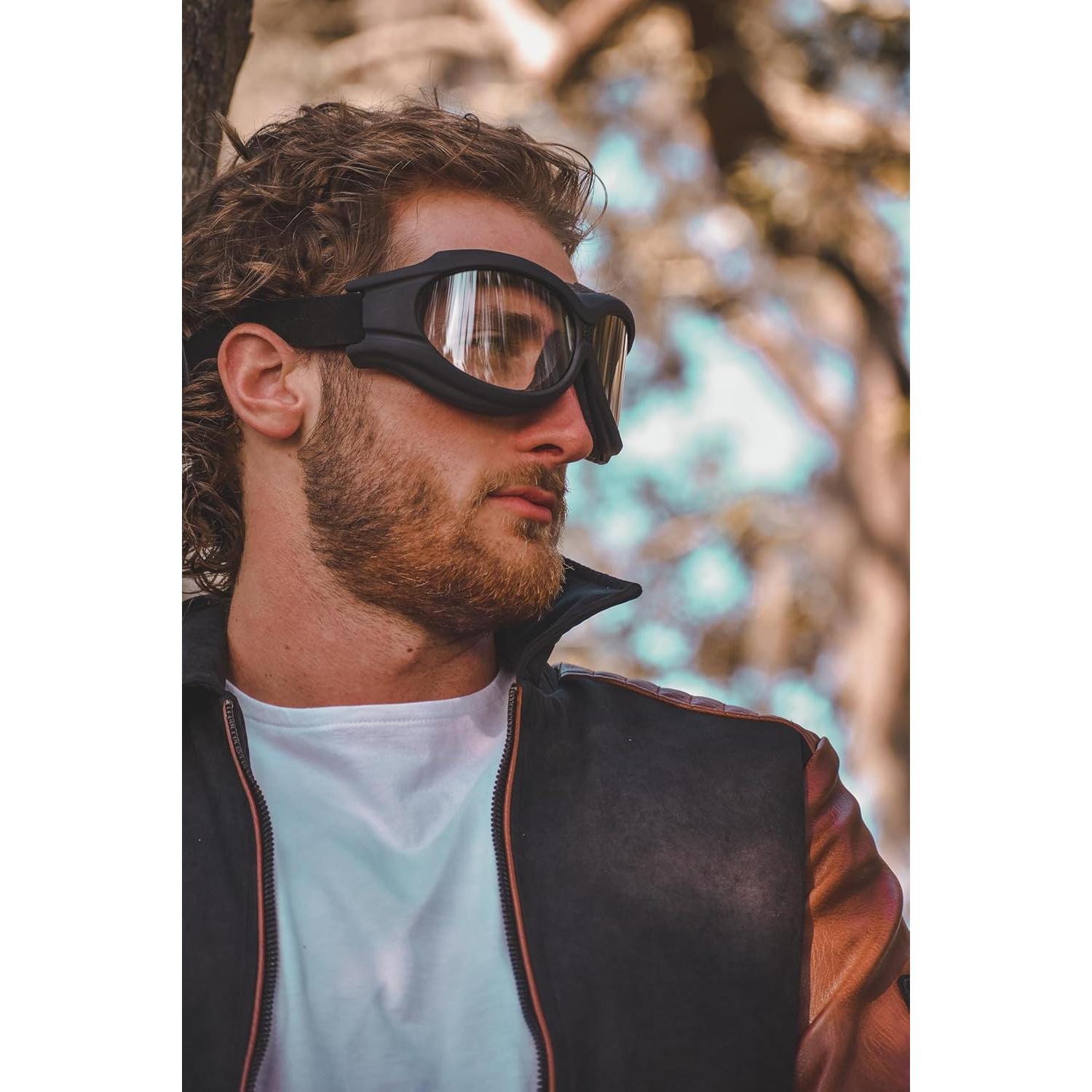 Gafas de Motocicleta Acolchadas Birdz Buitre - Lentes Claras