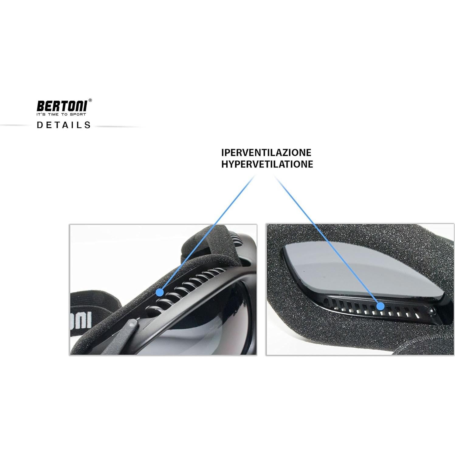 Gafas de Moto Bertoni AF113 Envolventes Antiviento