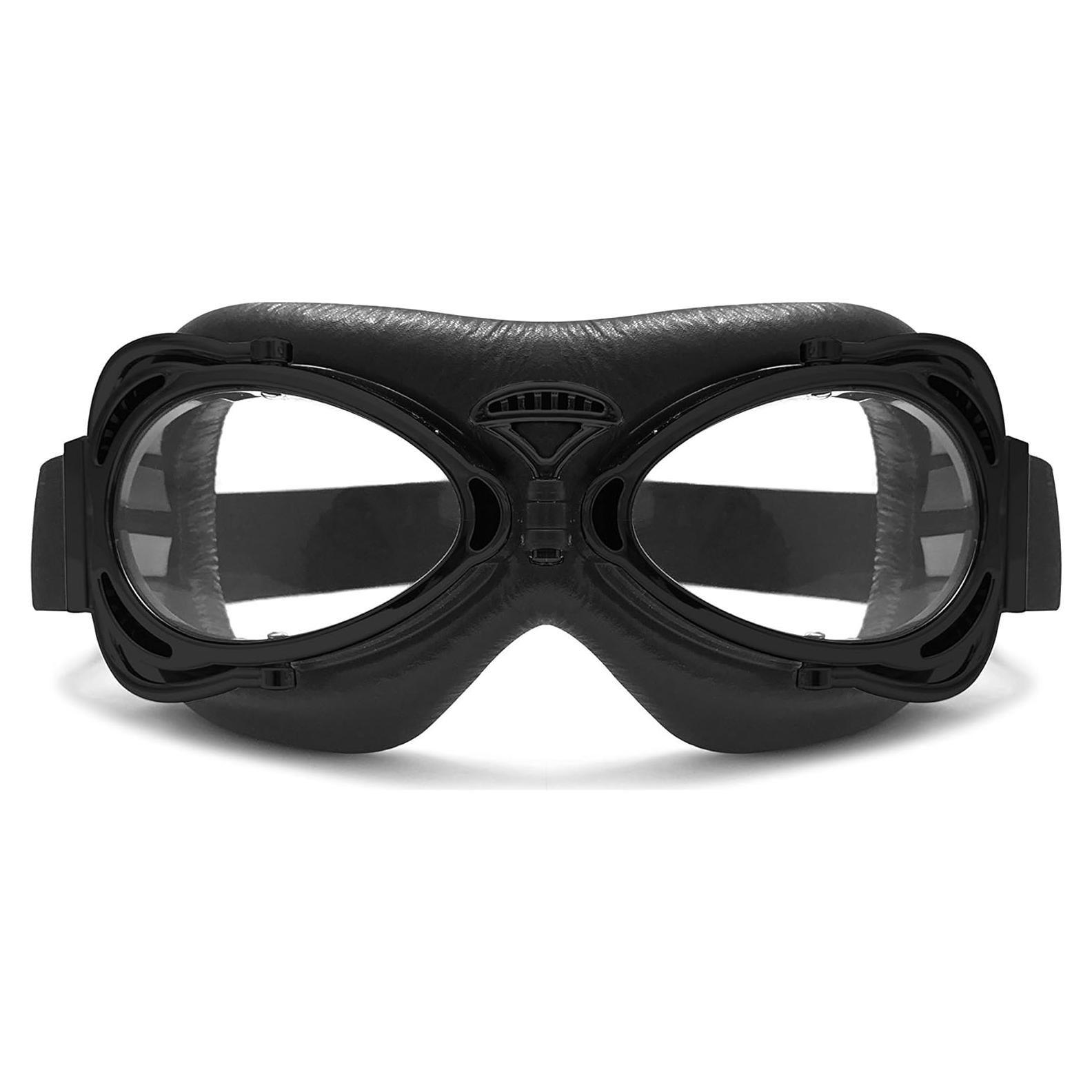 Gafas de Moto Bertoni AF77 Unisex Antivaho Negro Mate