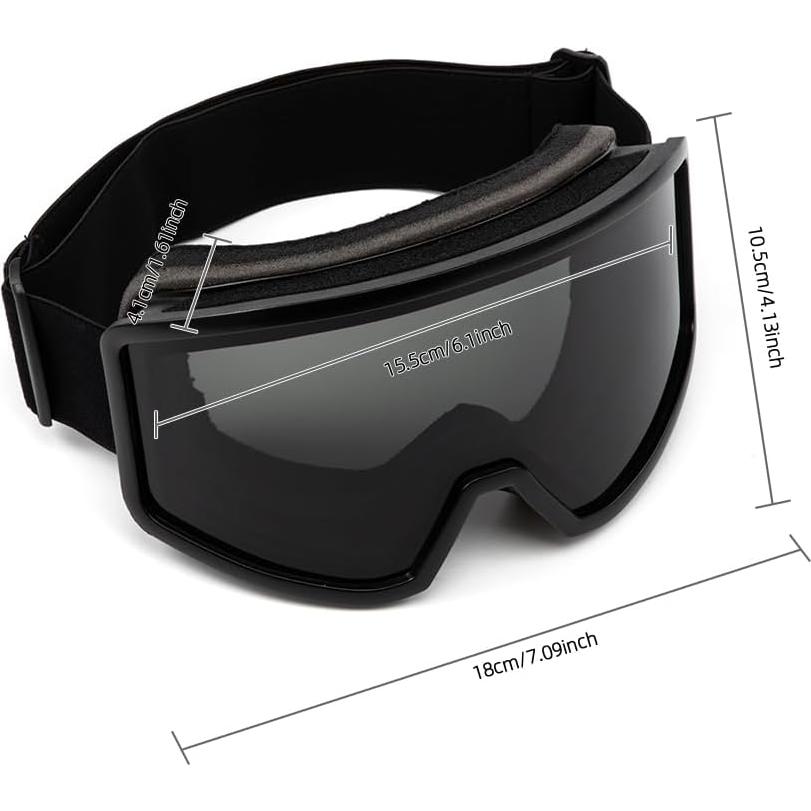 Gafas de Motocicleta OTG a Prueba de Viento y Polvo - Marco Negro