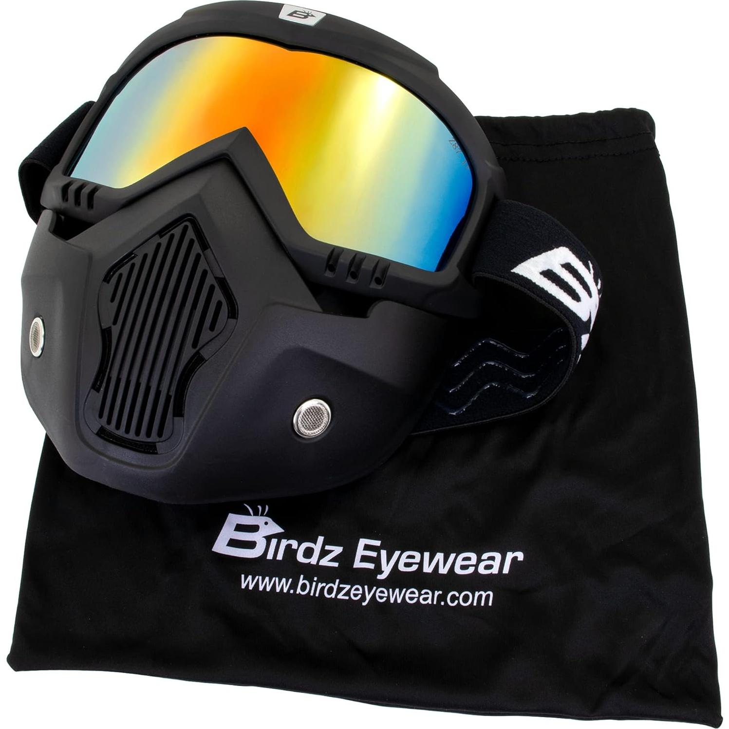 Gafas de Motocicleta Birdz Skylark con Máscara Desmontable