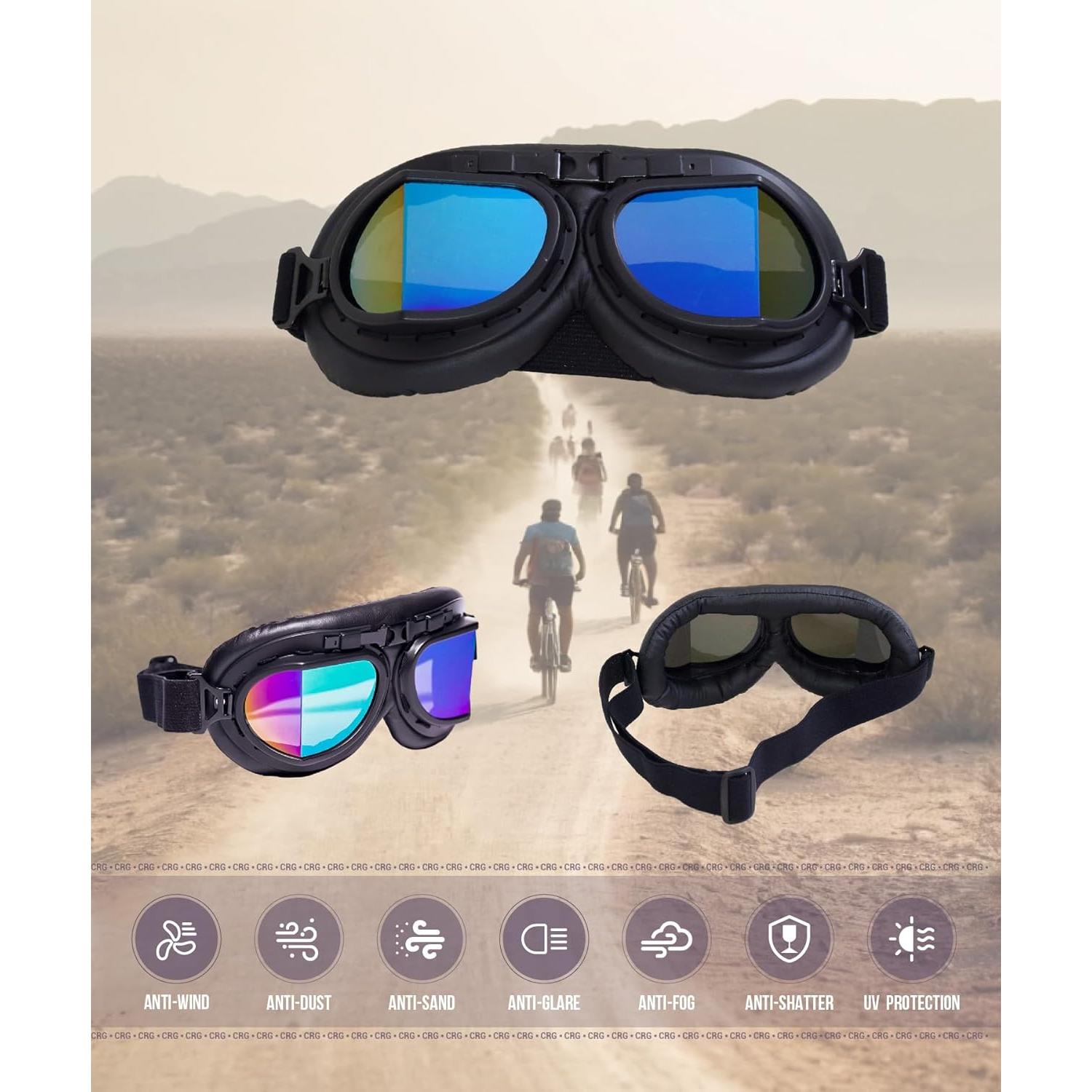 Gafas de Motocicleta CRG Sports T08 con Lente UV Multicolor