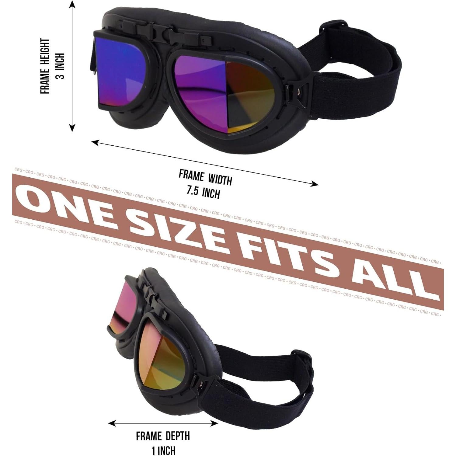 Gafas de Motocicleta CRG Sports T08 con Lente UV Multicolor