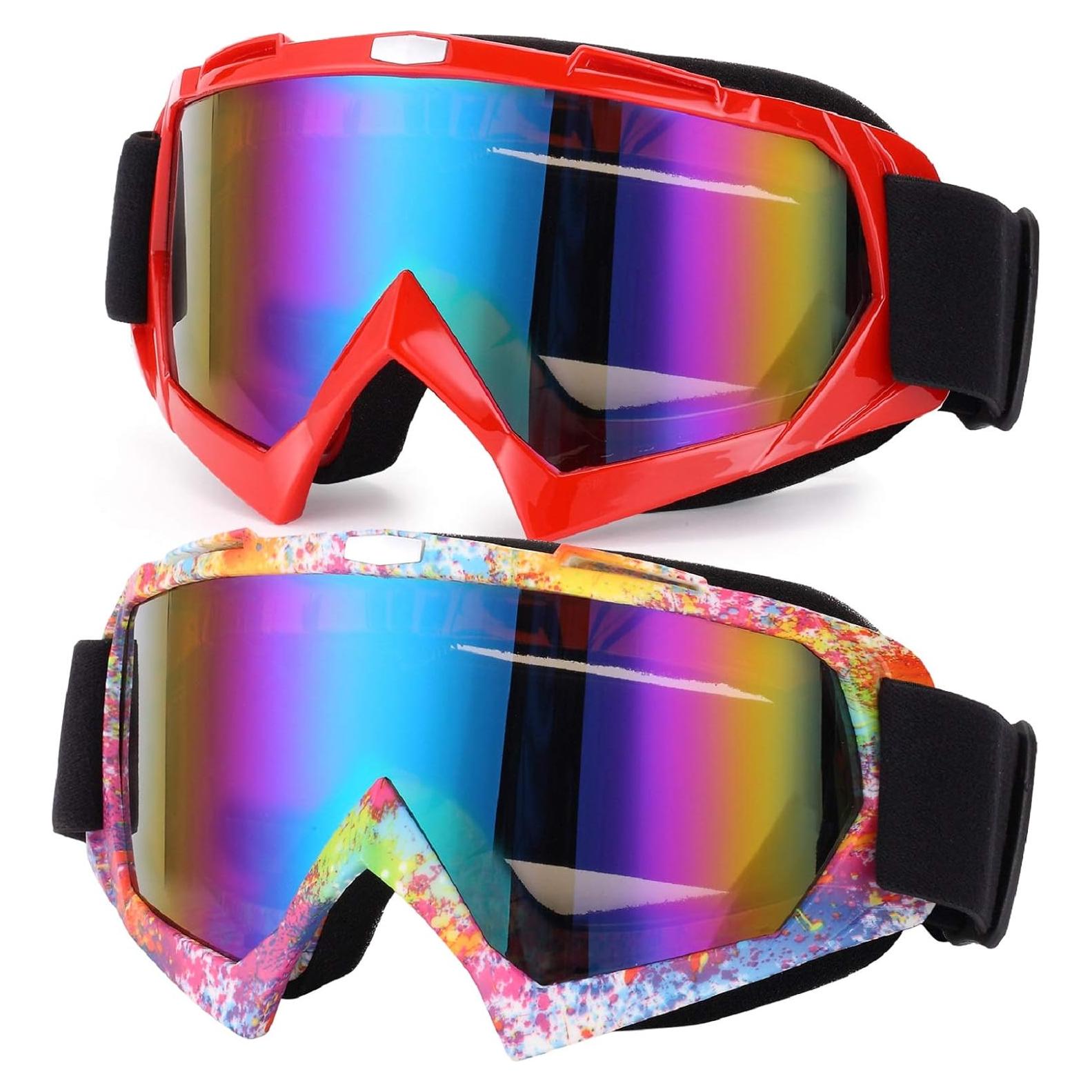 Gafas de esquí Rngeo 2 pares UV 400 protección anti-reflejo