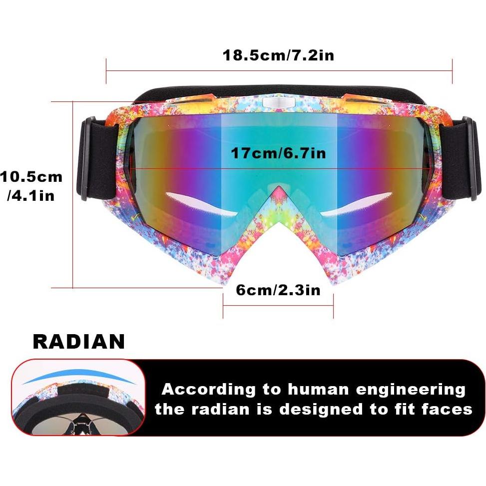 Gafas de esquí Rngeo 2 pares UV 400 protección anti-reflejo