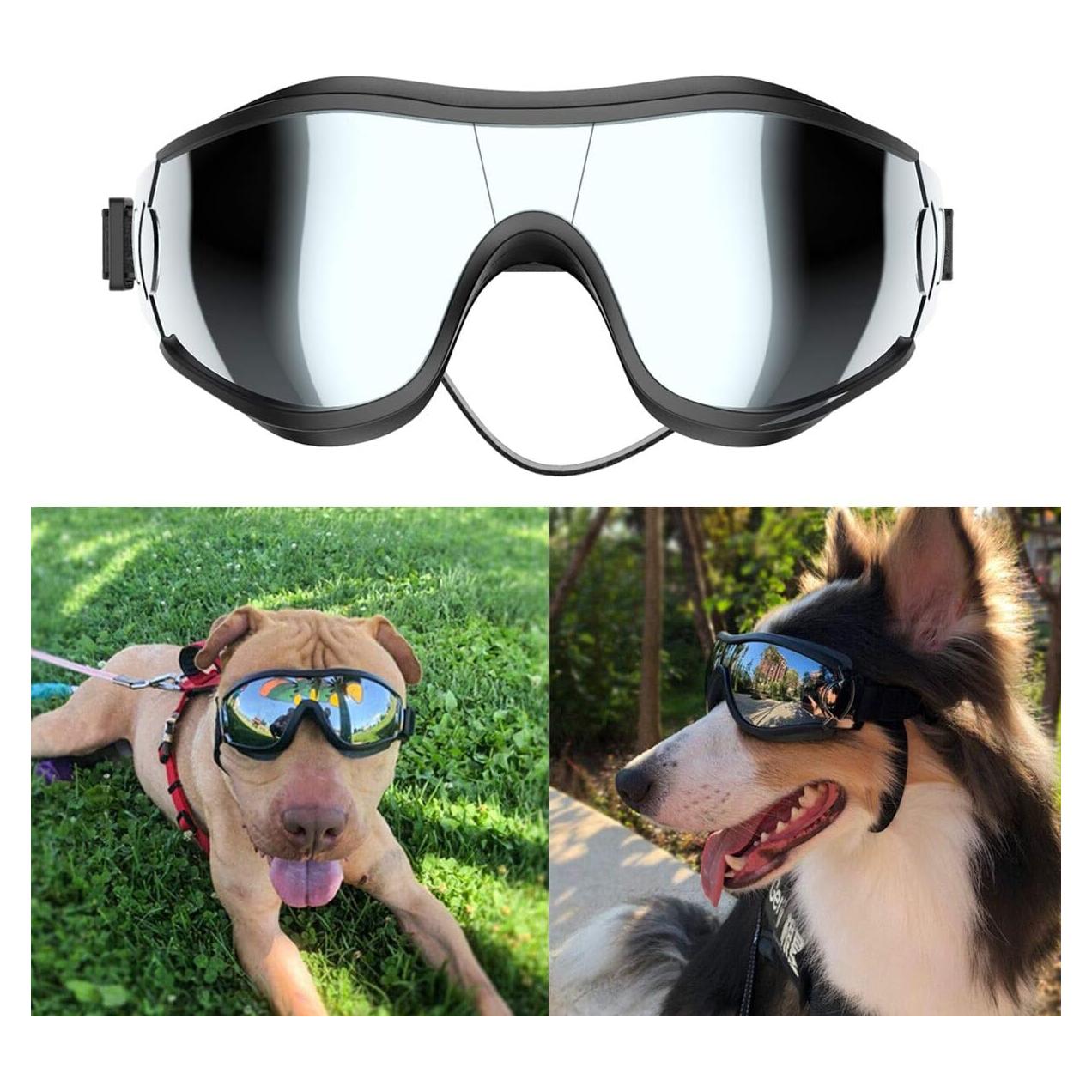 Gafas de sol para perros NVTED - Protección UV y viento - Paquete de 1