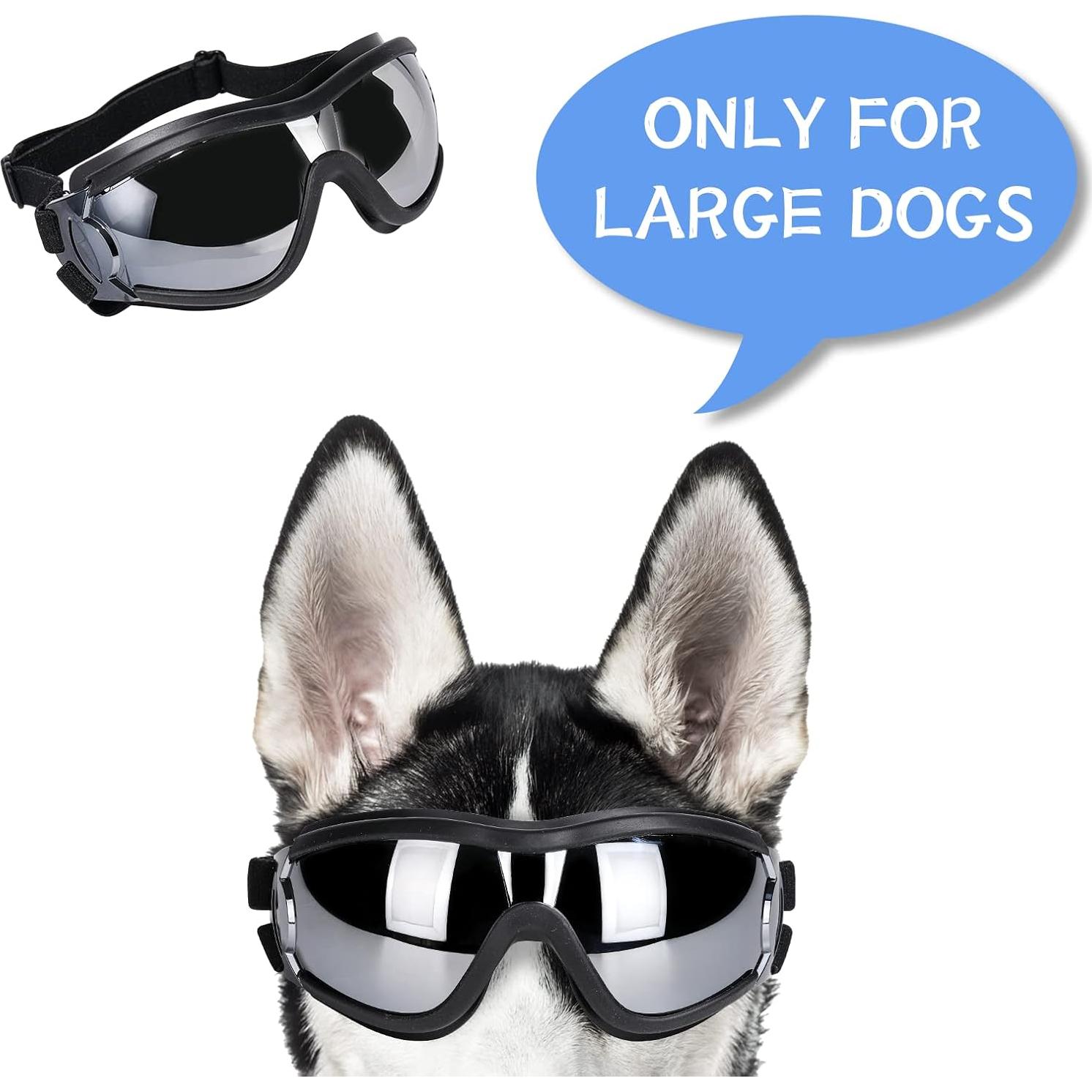 Gafas de sol para perros NVTED - Protección UV y viento - Paquete de 1