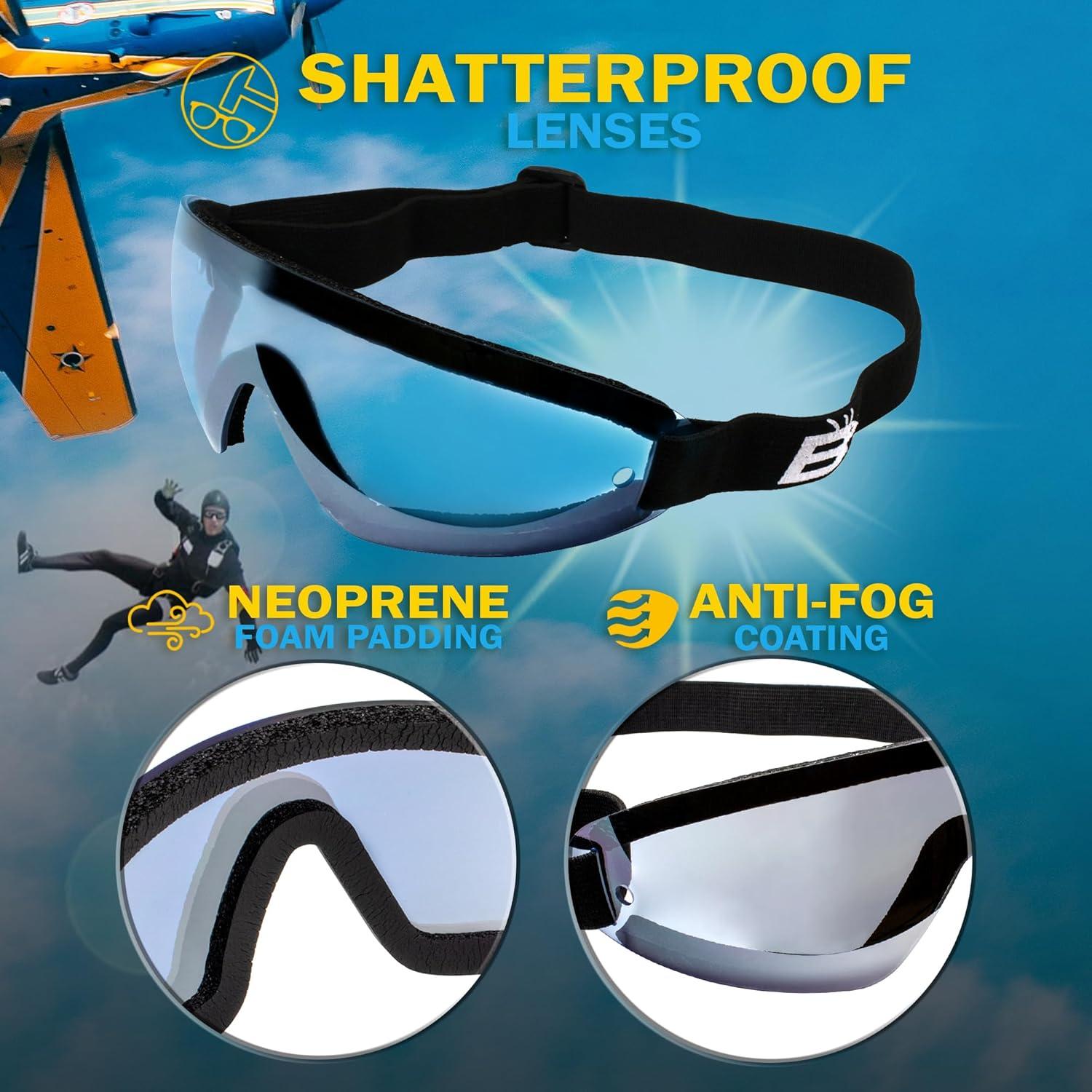 Gafas Deportivas Birdz Wing Acolchadas Neopreno Lentes UV