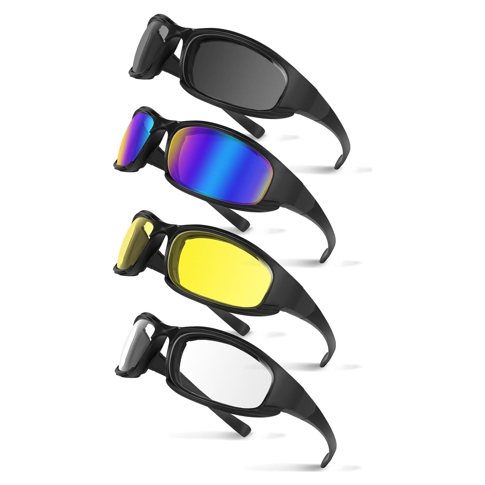 Gafas de Motocicleta Jeemeele UV400 Acolchadas 4 Colores