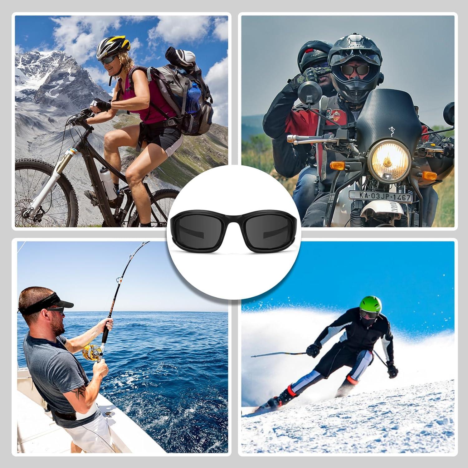 Gafas de Motocicleta Jeemeele UV400 Acolchadas 4 Colores