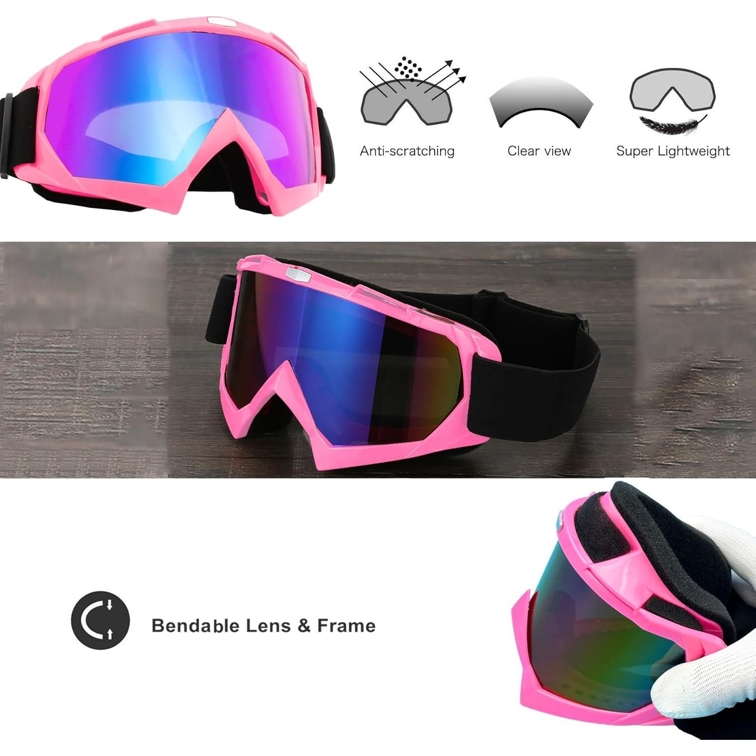 Gafas de Motocross Unisex con Protección UV y Pasamontañas