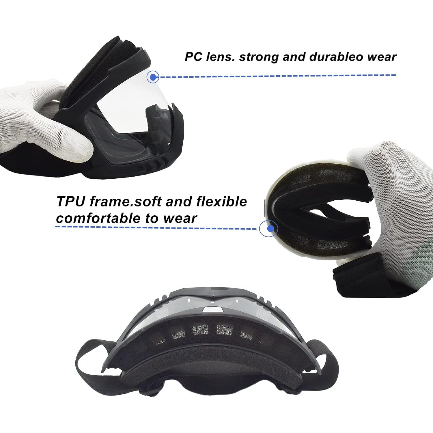 Gafas de Motocross LJDJ Lj22-01bw con Protección UV - 2 Paquetes