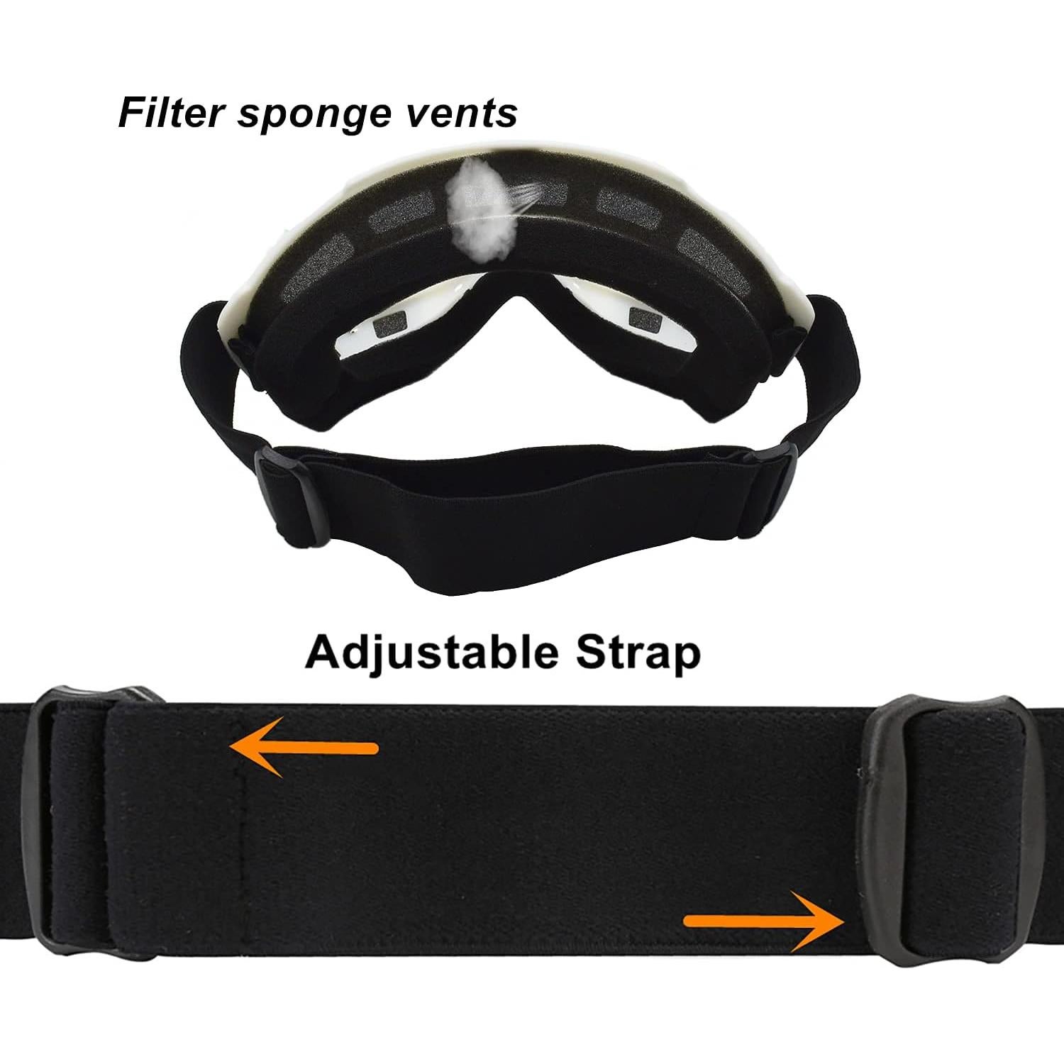 Gafas de Motocross LJDJ Lj22-01bw con Protección UV - 2 Paquetes