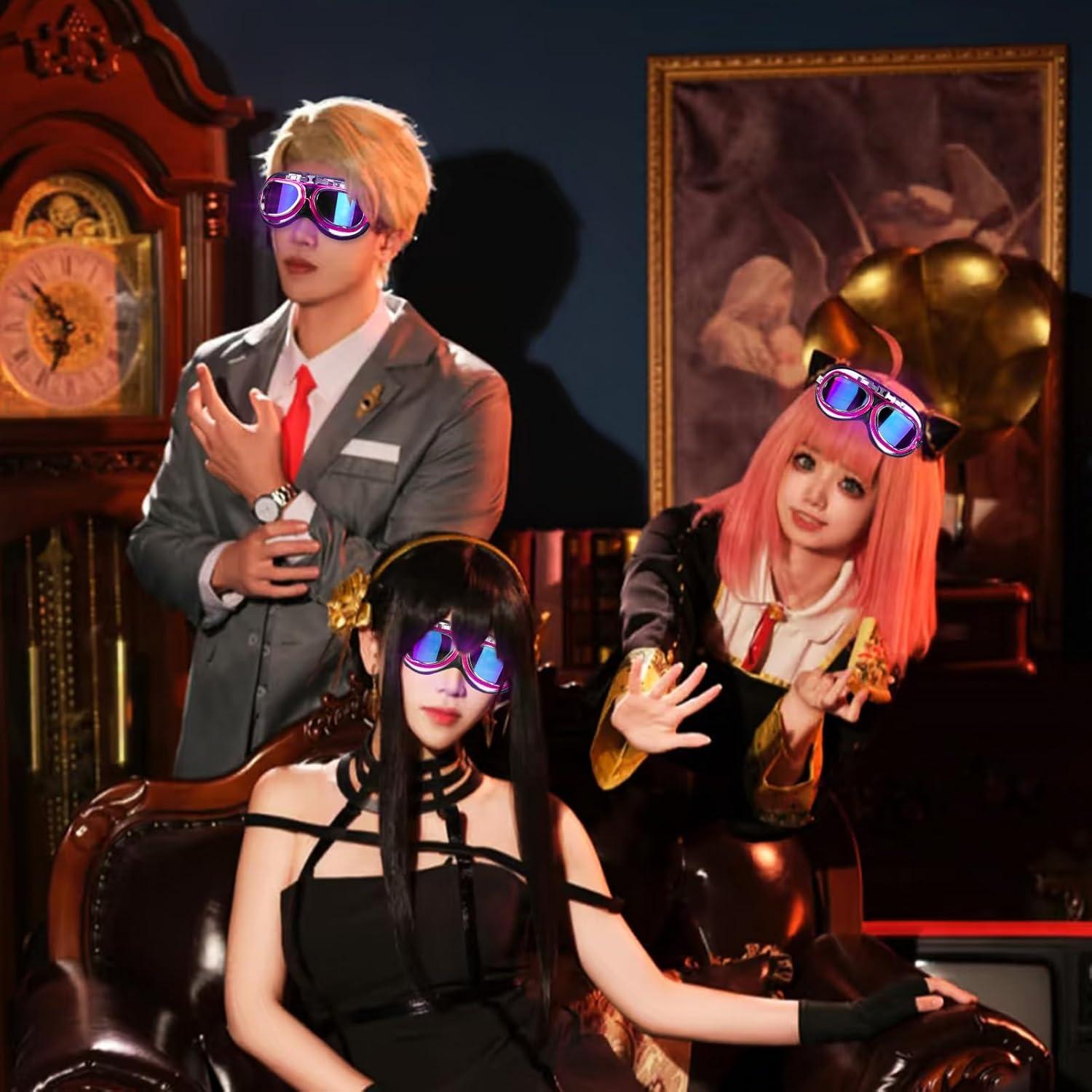 Gafas de piloto vintage BADALU LED Steampunk para cosplay