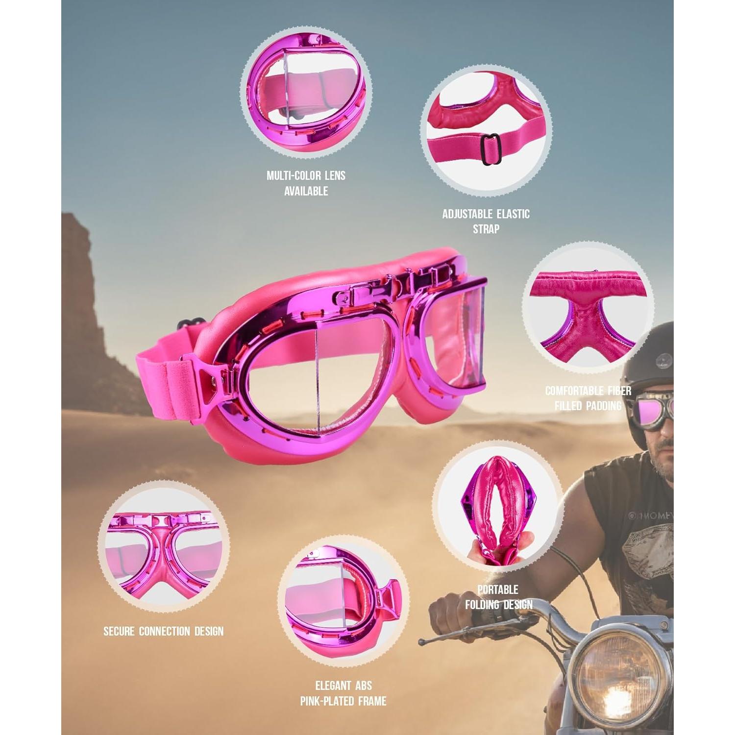 Gafas de Motocicleta CRG Sports Estilo Aviador UV 100%