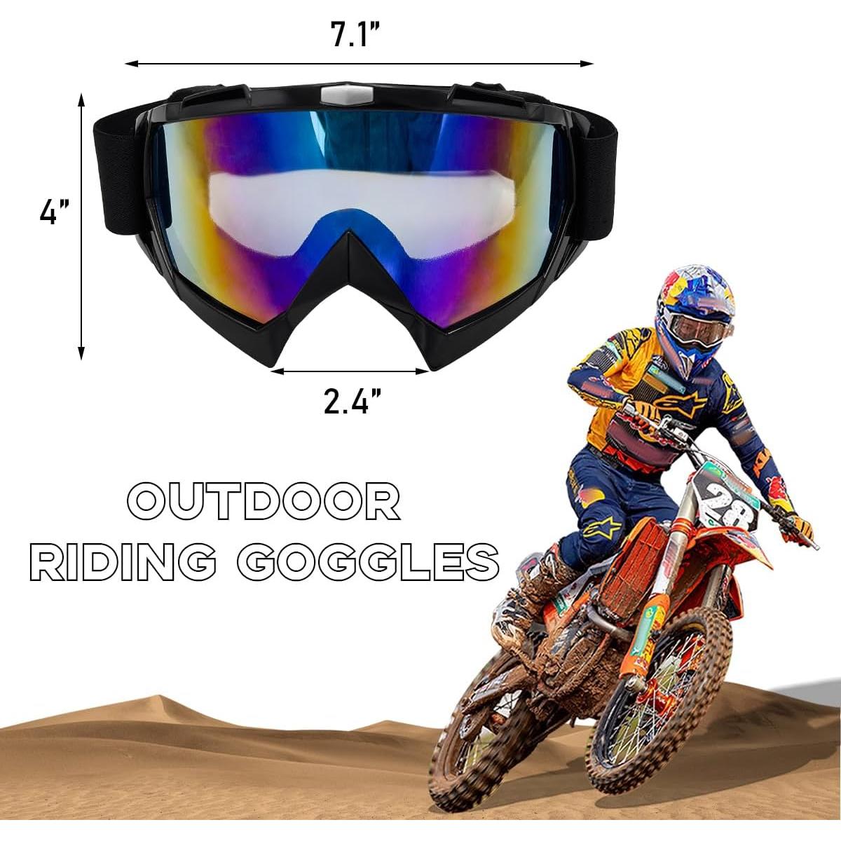 Gafas de Motocross Ohleats Colorido Azul A A Prueba de Viento